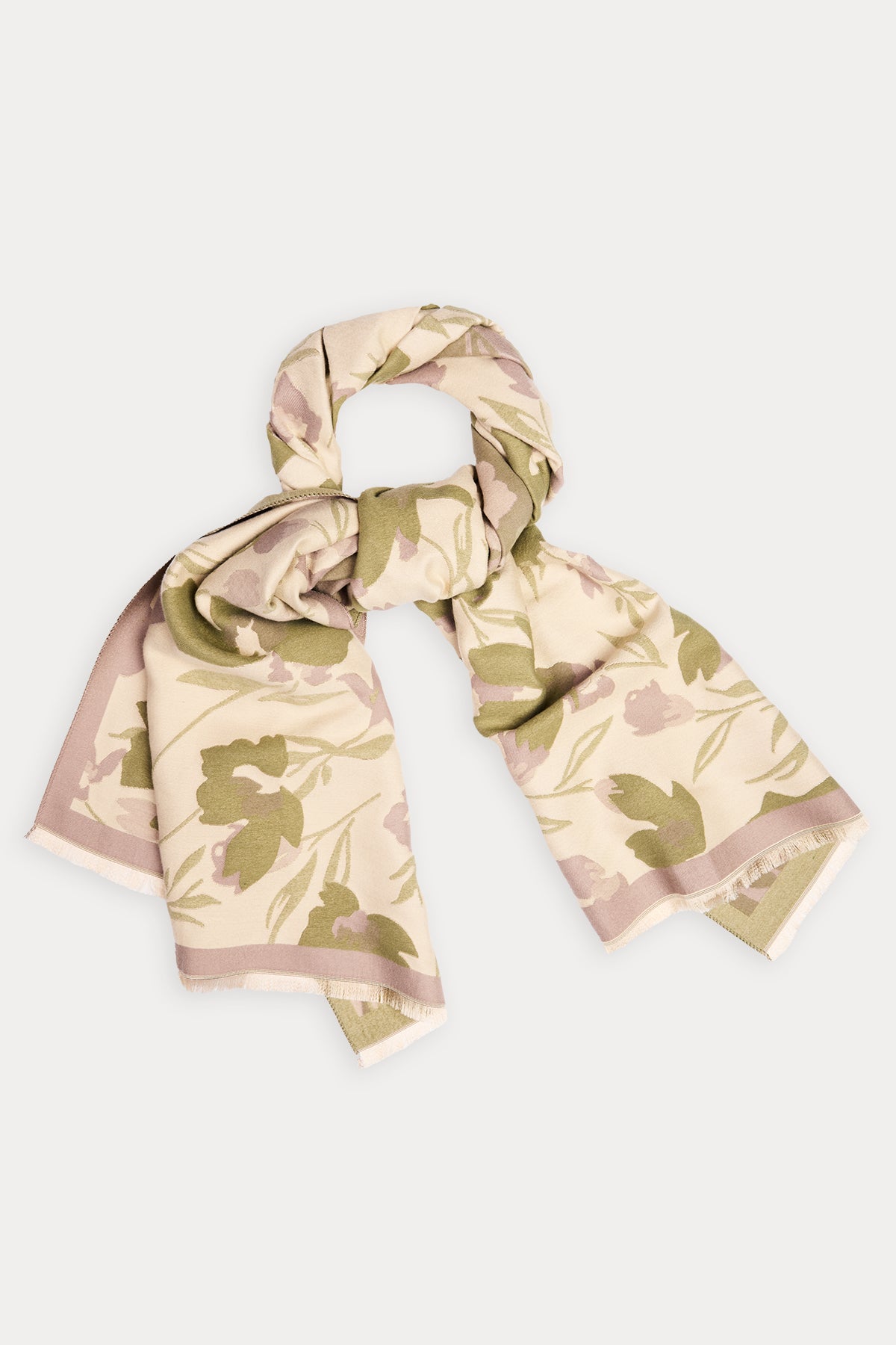 La Floraison Reversible Scarf - Sage