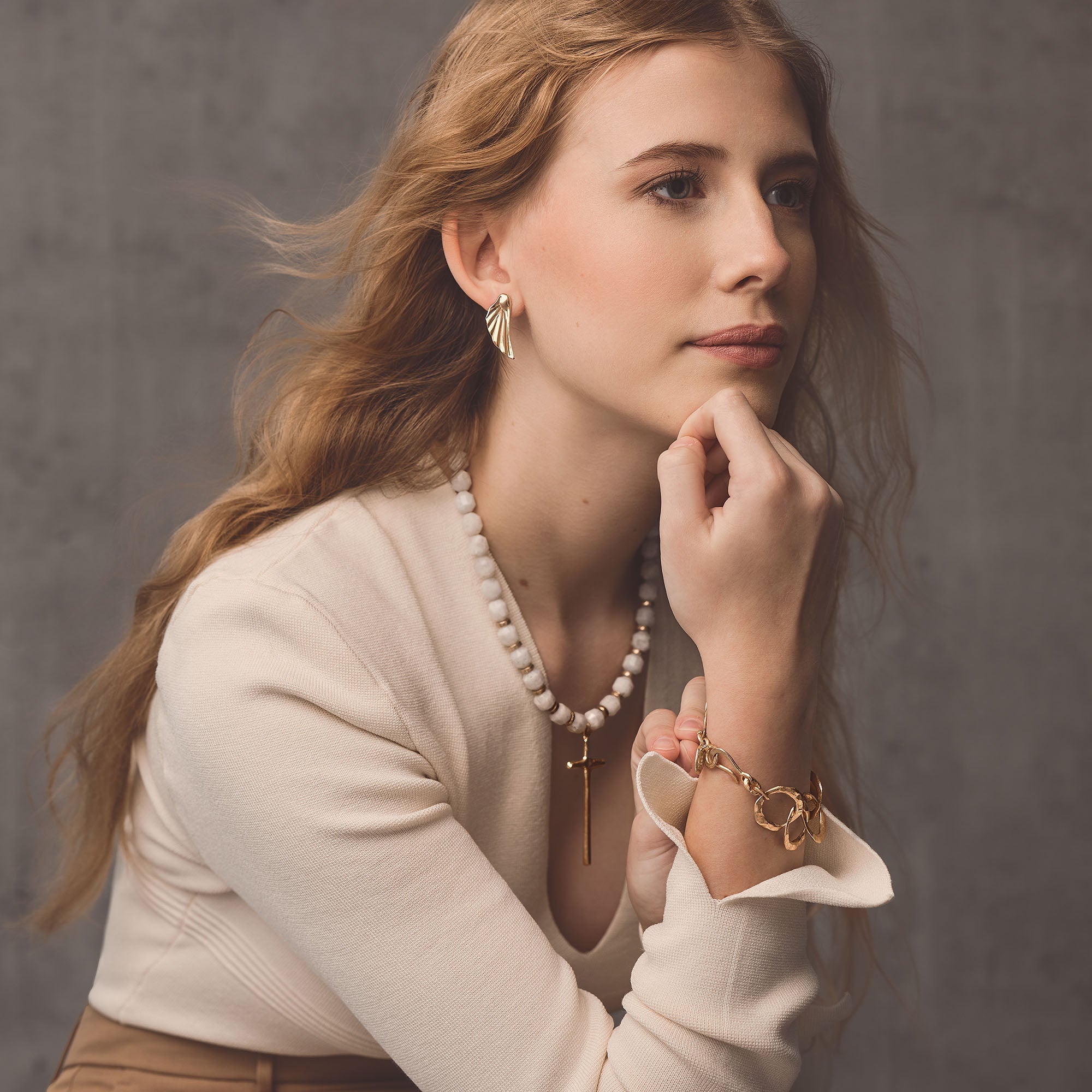 Wing Earrings Angel Earrings Custom Designed Jewelry Collection 1304 Cross Necklace Wholesale Boutique