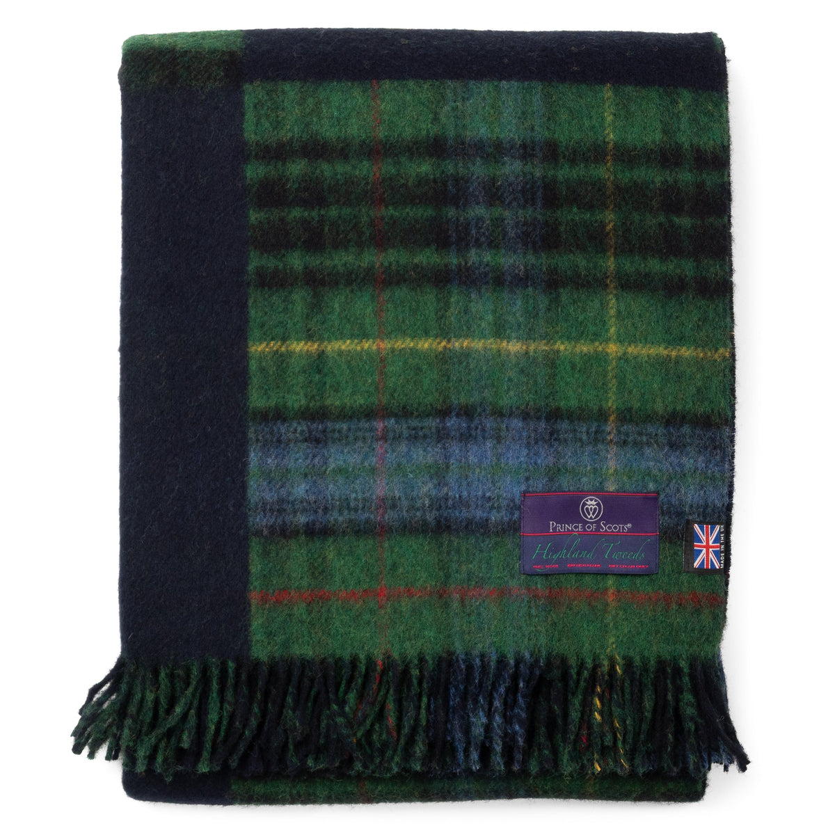 Highland Tweeds Double Cloth Throw (Classic Patchwork)-Throws and Blankets-[bar code]-Prince of Scots