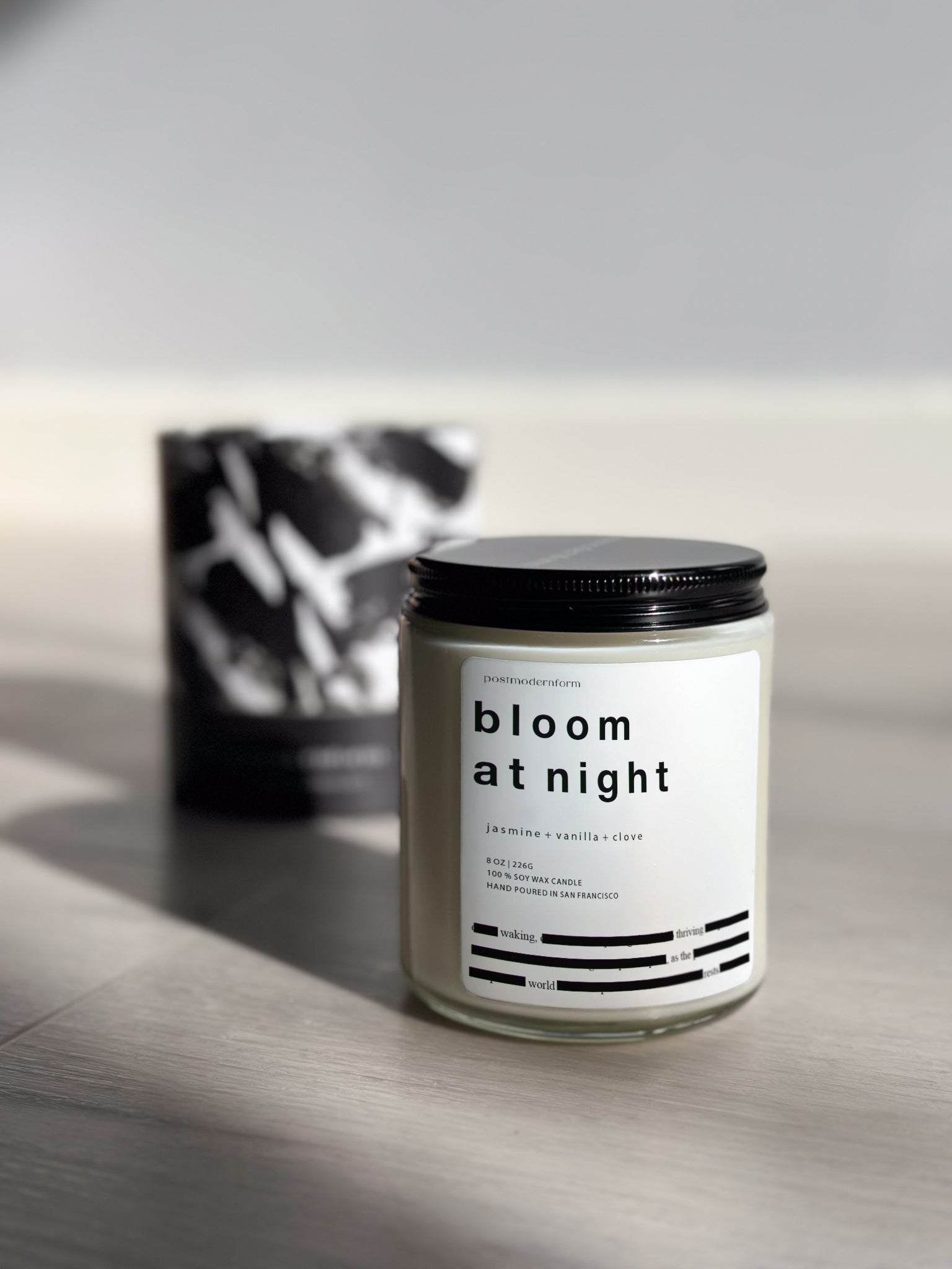 bloom at night / jasmine + vanilla + clove candle