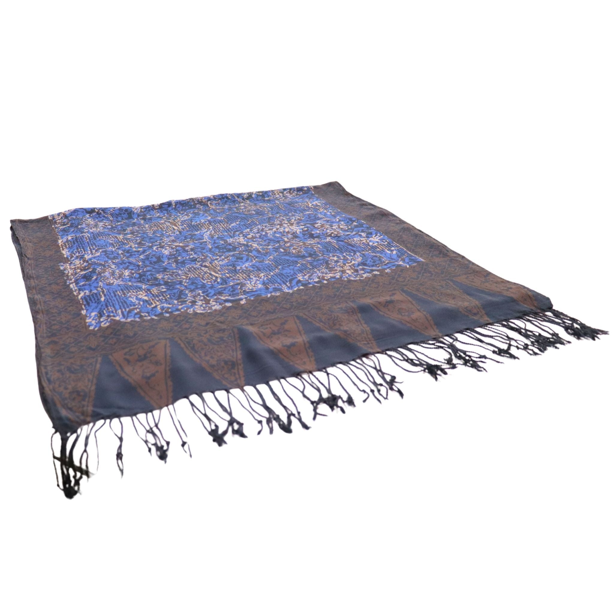 Handmade Batik Scarf - 100% Soft Cotton - Butterfly Brown