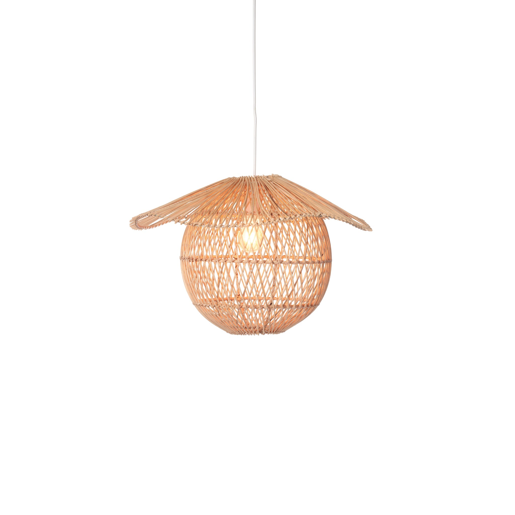 Natural Orb Rattan Ceiling Pendant Light