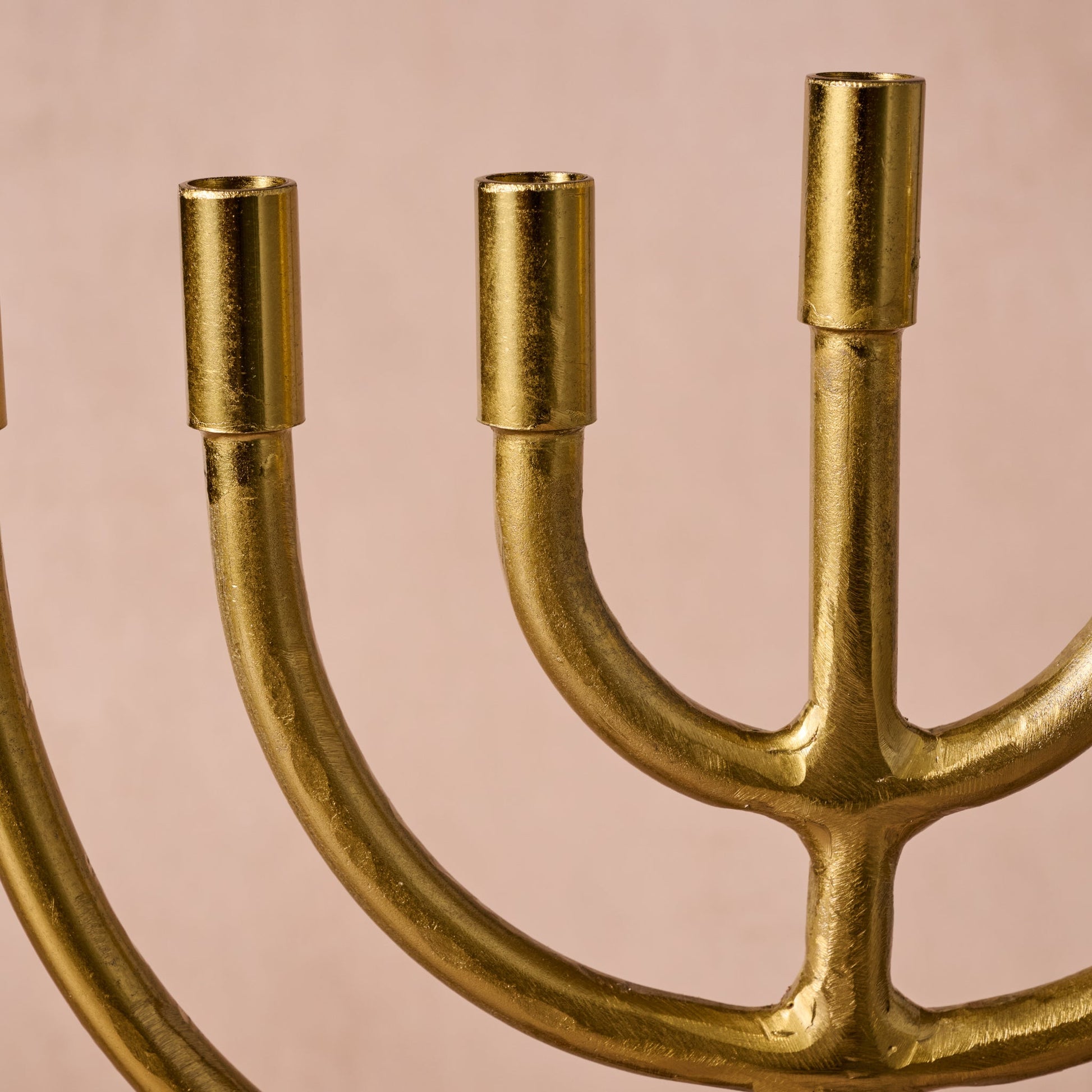 Jyoti Brass Horn Menorah - Ten Thousand Villages
