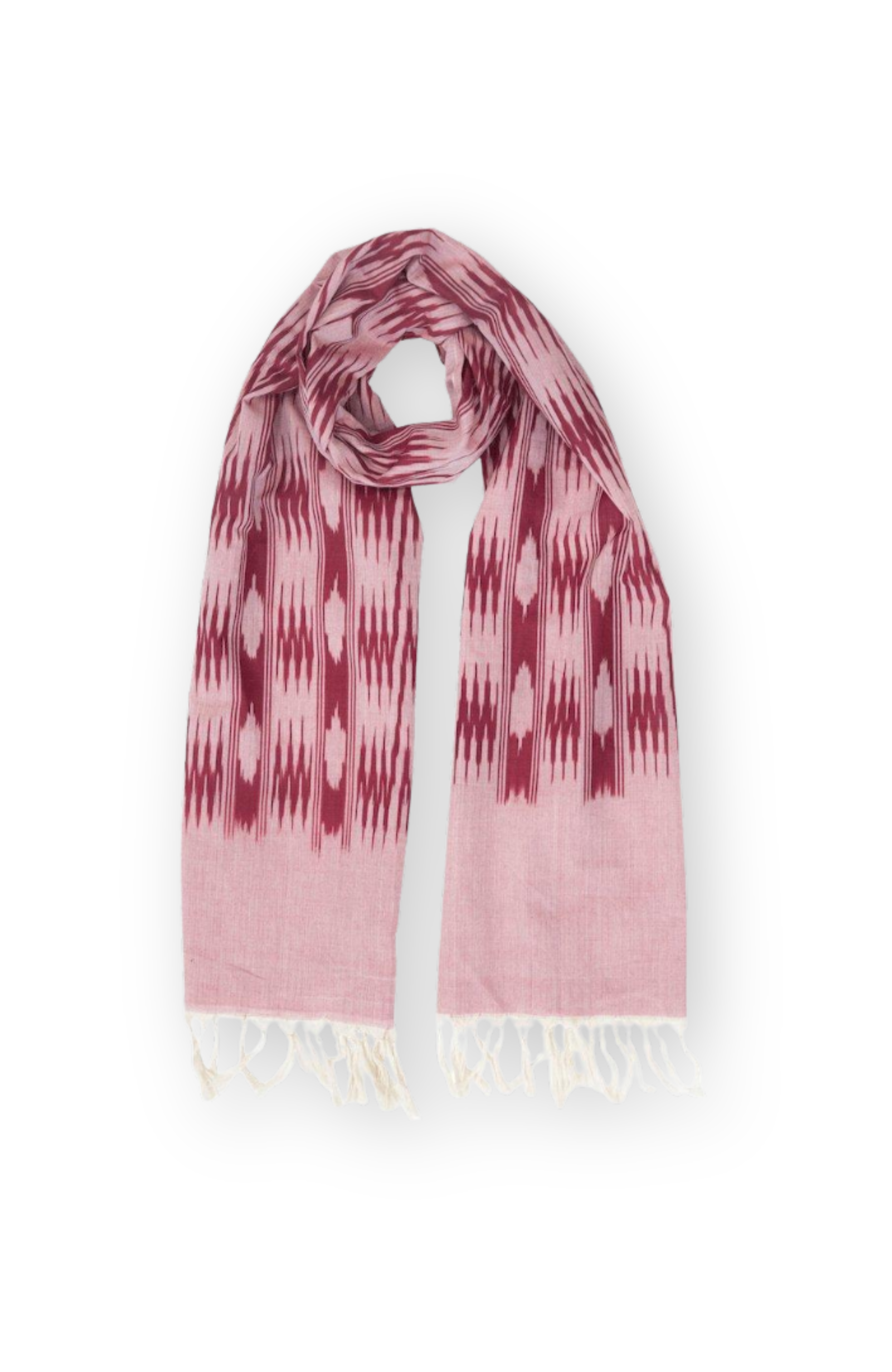 Pink & Burgundy Banded Stripes Scarf