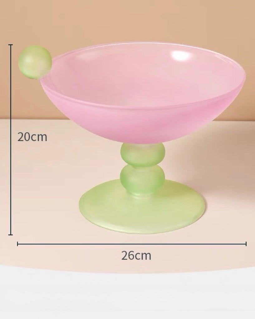 Jelly Bean Footed Tray Fruit Bowl - Whimsical Dopamine Table Setting Centerpiece - fruit bowl - Jelly Bean Fruit Bowl-Grape - Large - INSPECIAL HOME