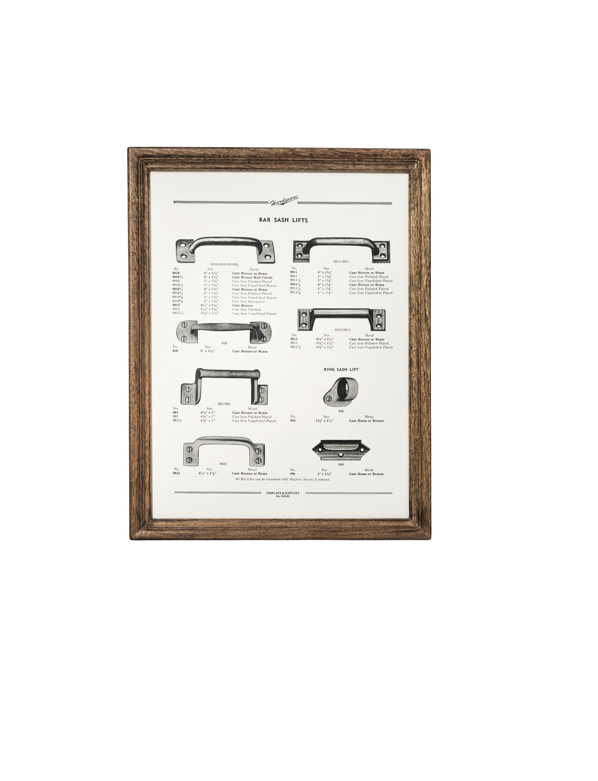 Wooden Natural Frame - Wide Large
