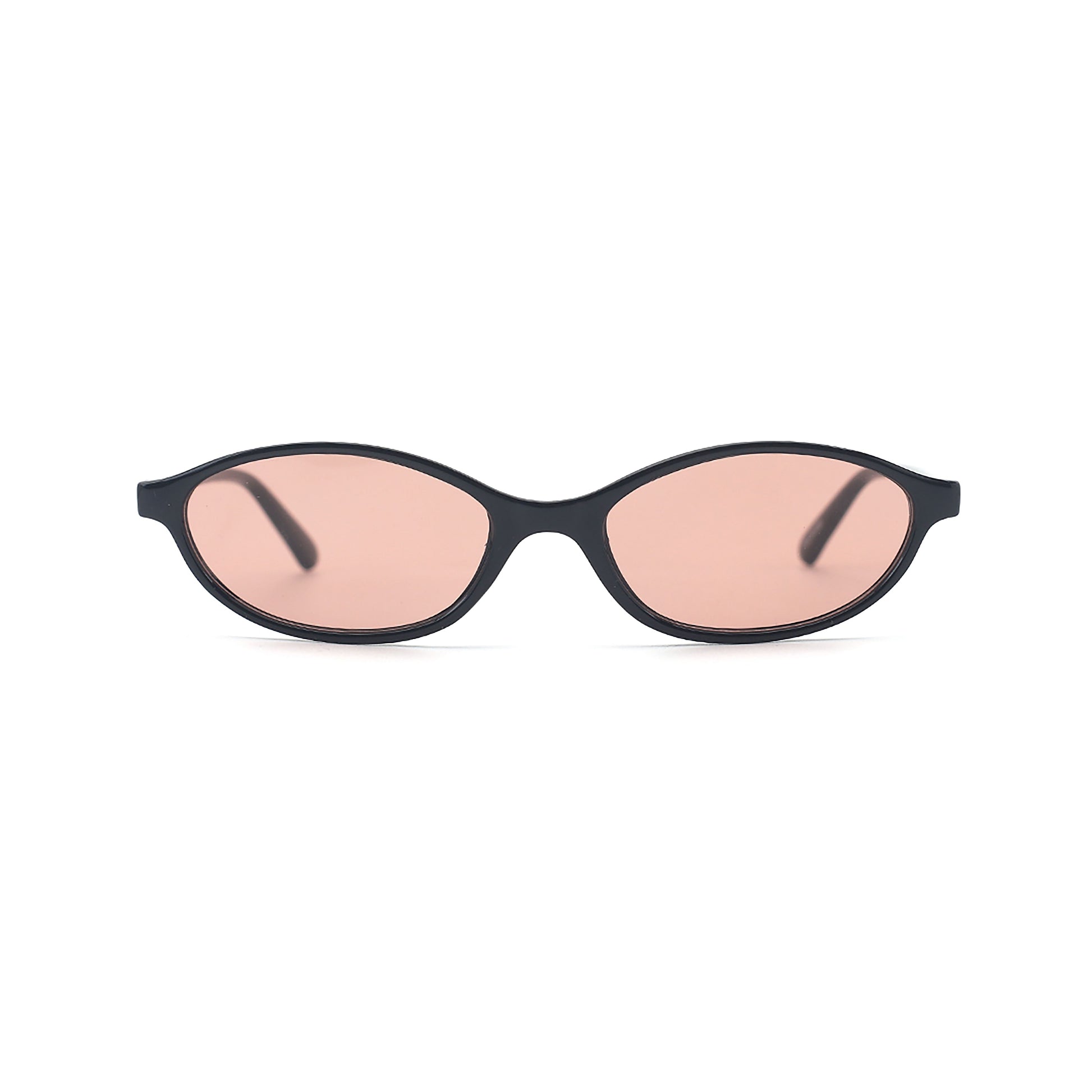 SAD Eyewear Celeste oval sunglasses in black with polarized bronze UV protection lenses