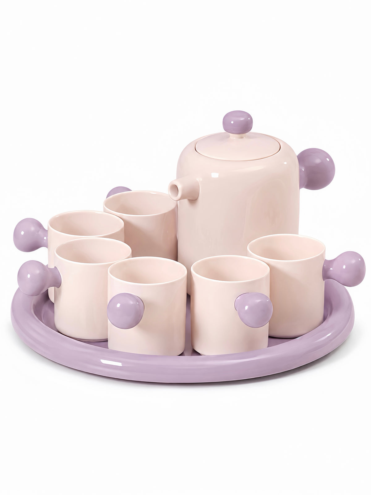 Handmade Tea Pot & Tea Cups Set Of 8 Pcs