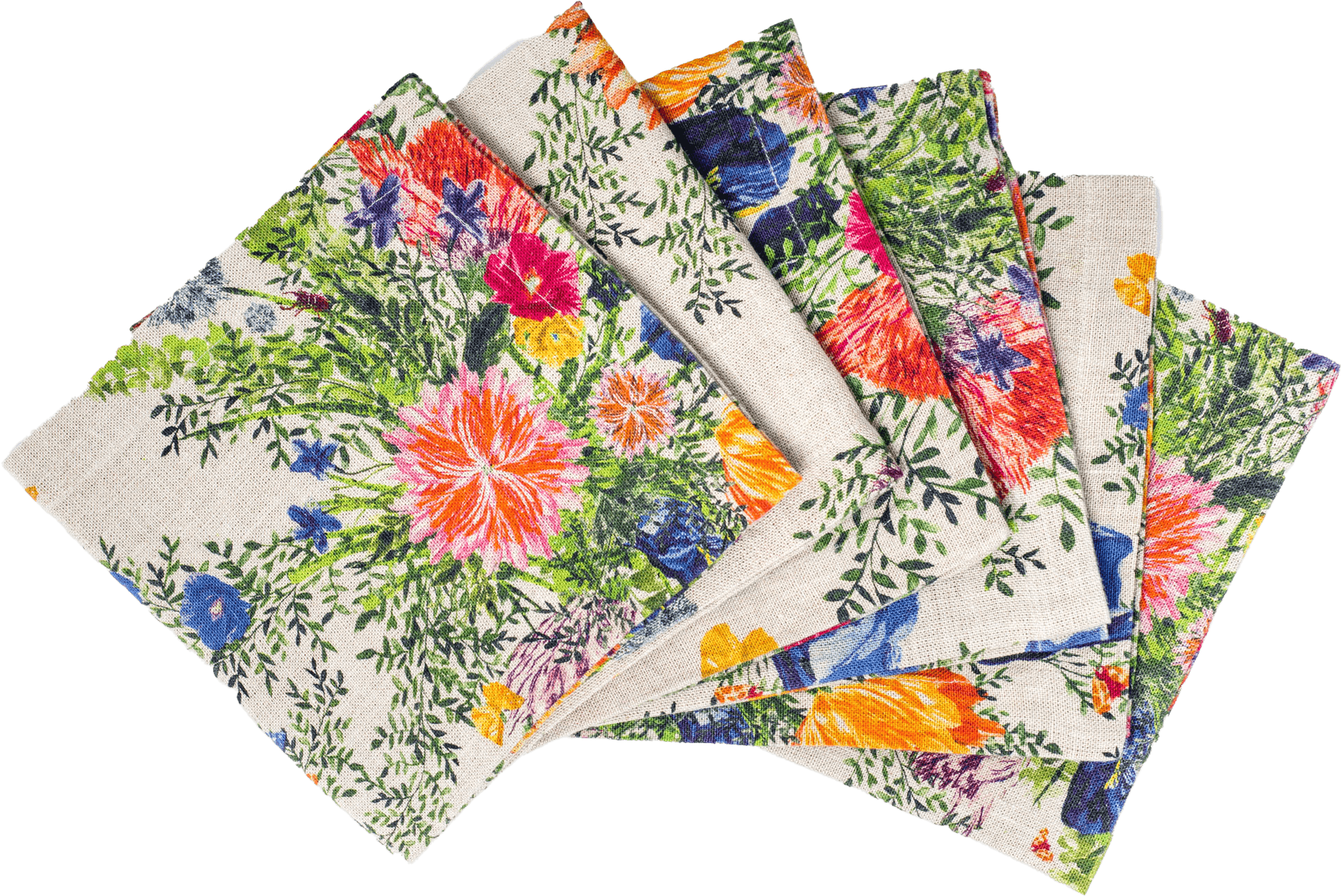 6 Organic Linen Napkins in Dramatic Iris - Thumbnail 2