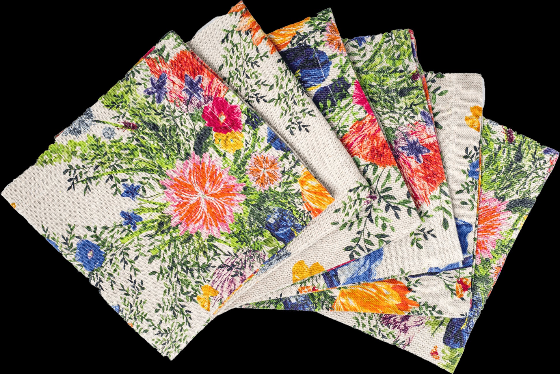 6 Organic Linen Napkins in Dramatic Iris - Sophie Williamson Design