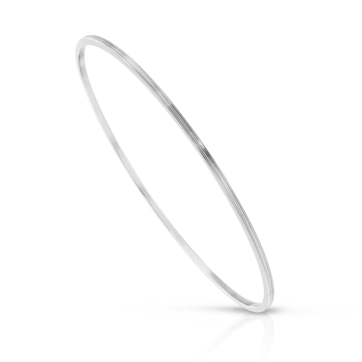 Shiny Silver Bangle Bracelet from Skinny Lily Bangle collection looks stylish and elegant