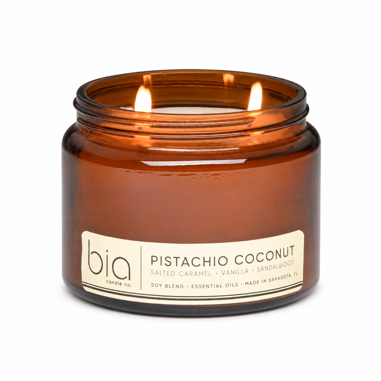 Pistachio Coconut Soy Blend Candle — Vanilla, Salted Caramel & Coconut