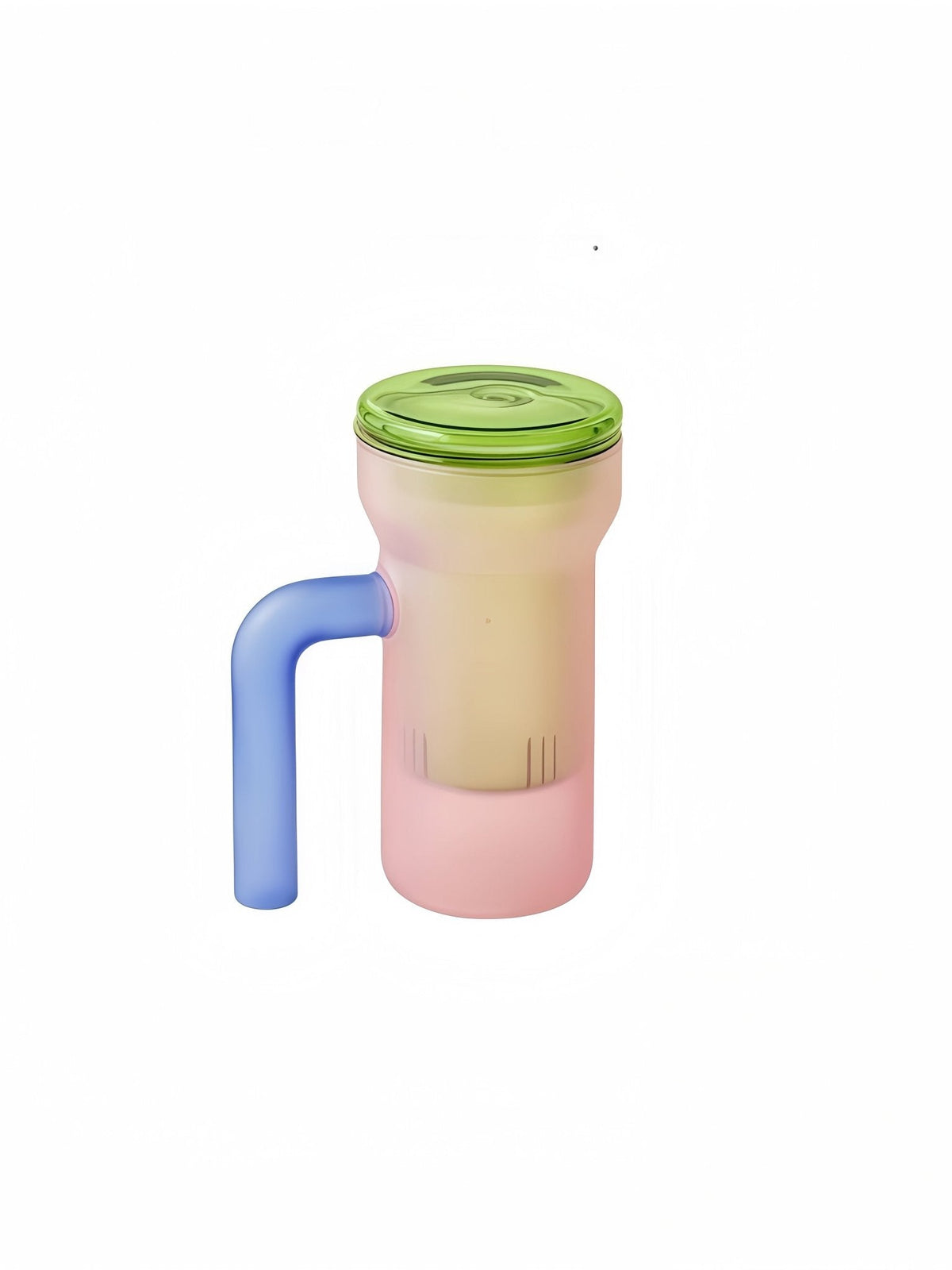 Color Play Lidded Glass Tea Infuser Mug – Cute Dopamine Loose Leaf Tea Cup for the Office, Dishwasher Safe -Mugs- Color Play Lidded Glass Tea Infuser Mug-pink - INSPECIAL HOME