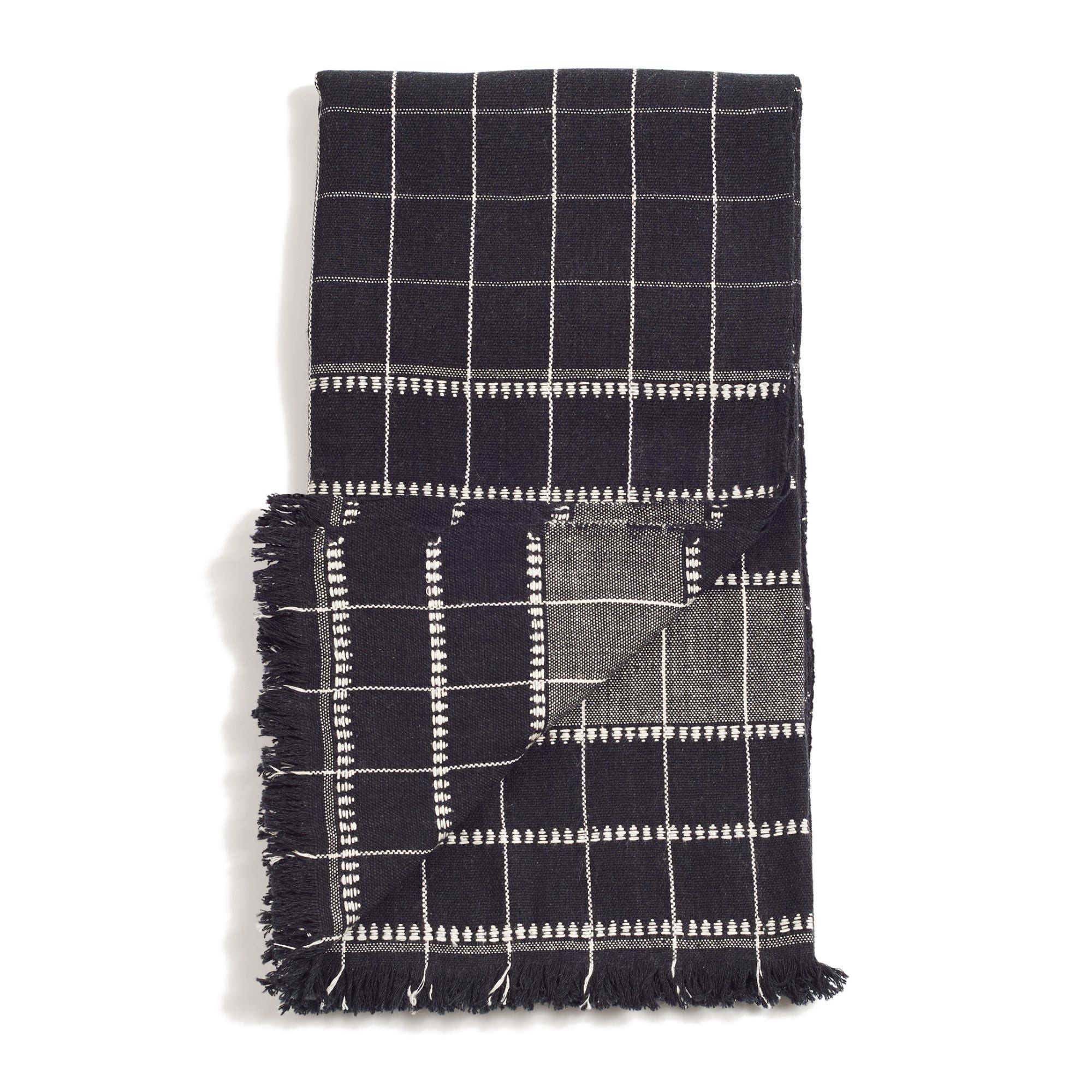 Treacle Checks Pattern Hand spun Organic Cotton Handloom Throw