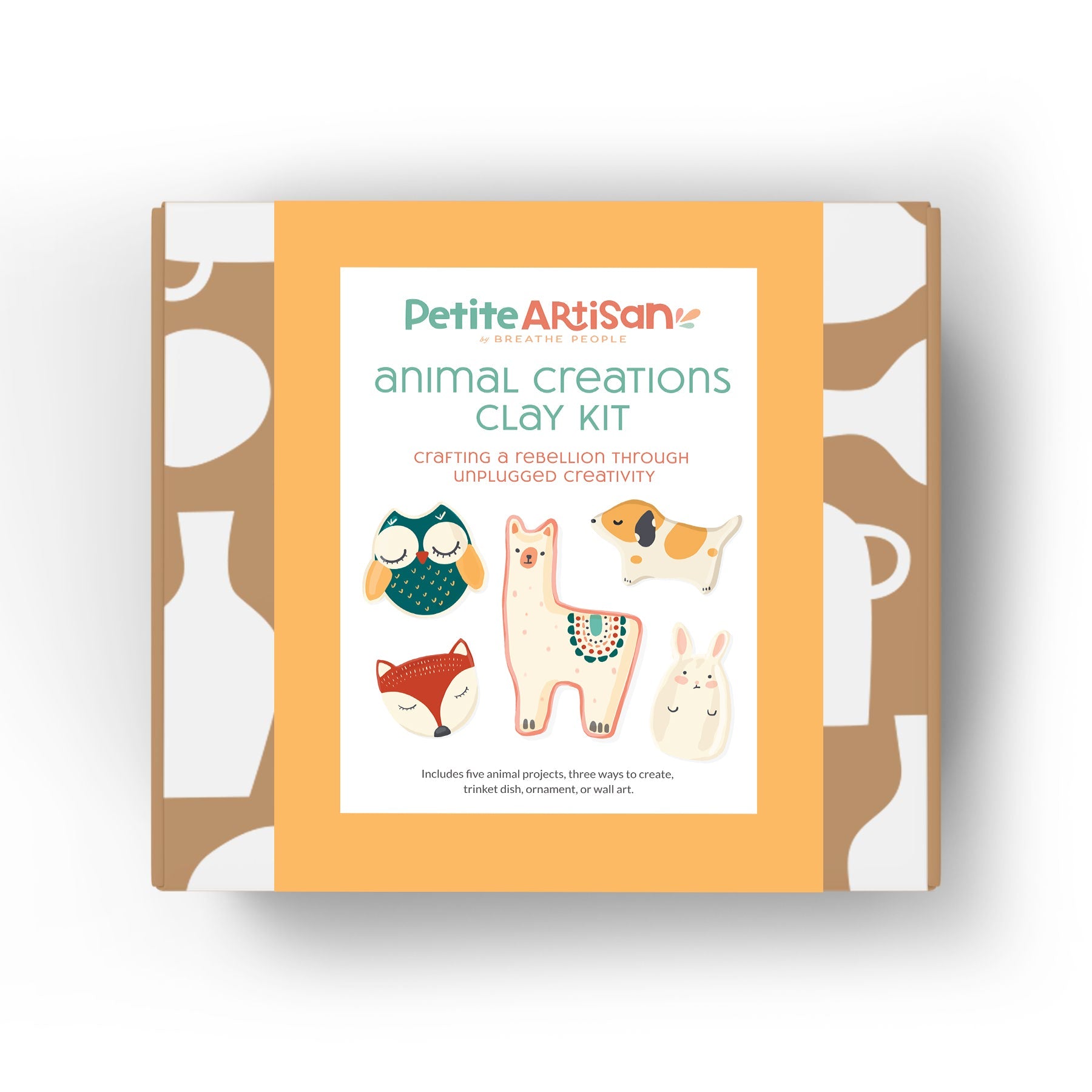 Kids Animal Clay Kit, 4 Project Art Kit