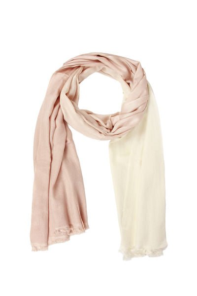 Cashmere Silk Scarf Ombre - Seashell
