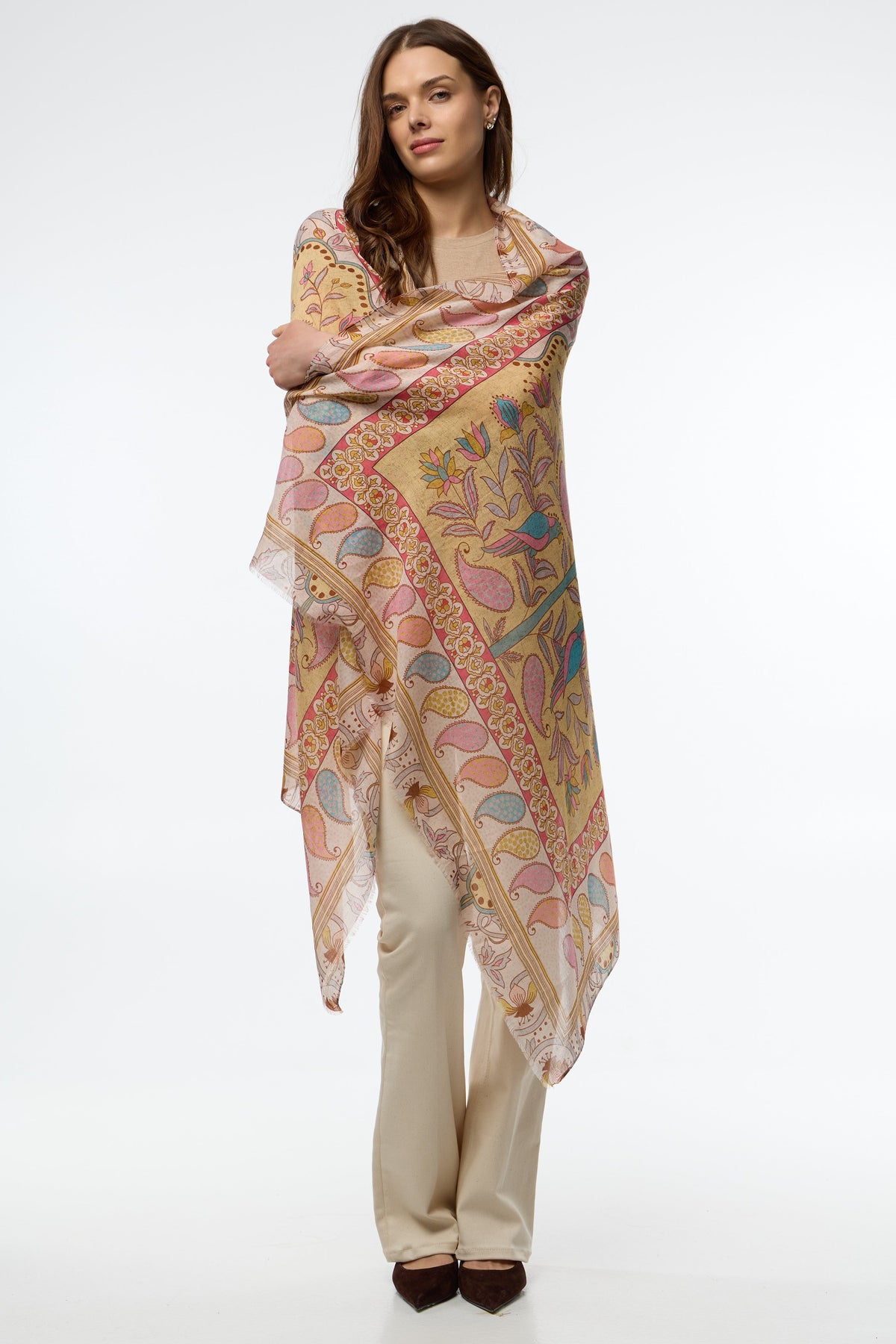 Paisley Palm Scarf - Multi