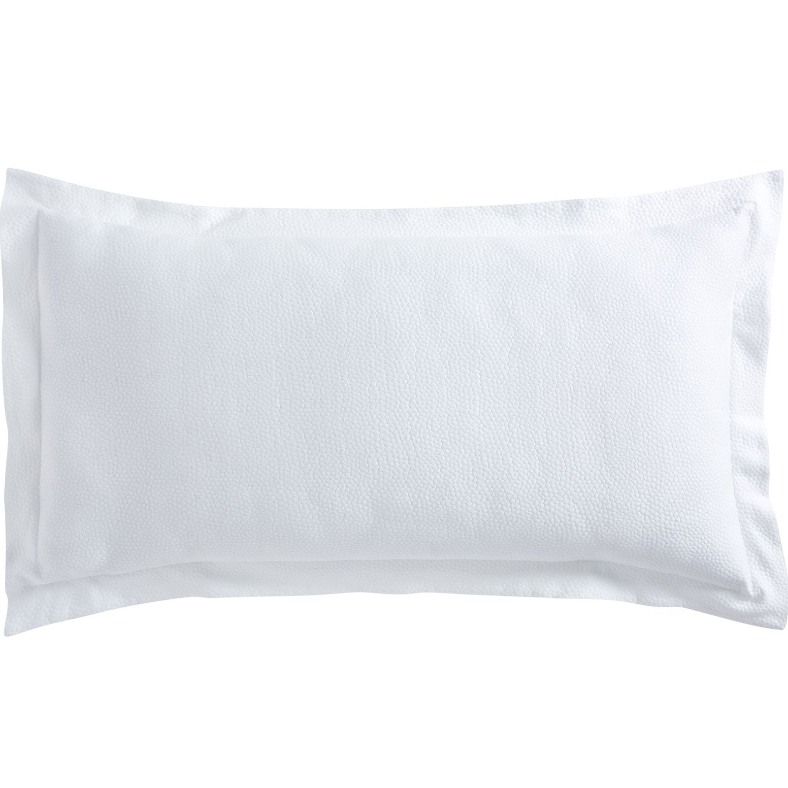 KS-258-2036_2|Pure white textured coverlet pillow sham, offering a sophisticated look and cozy feel. Essential for a pristine bedroom.