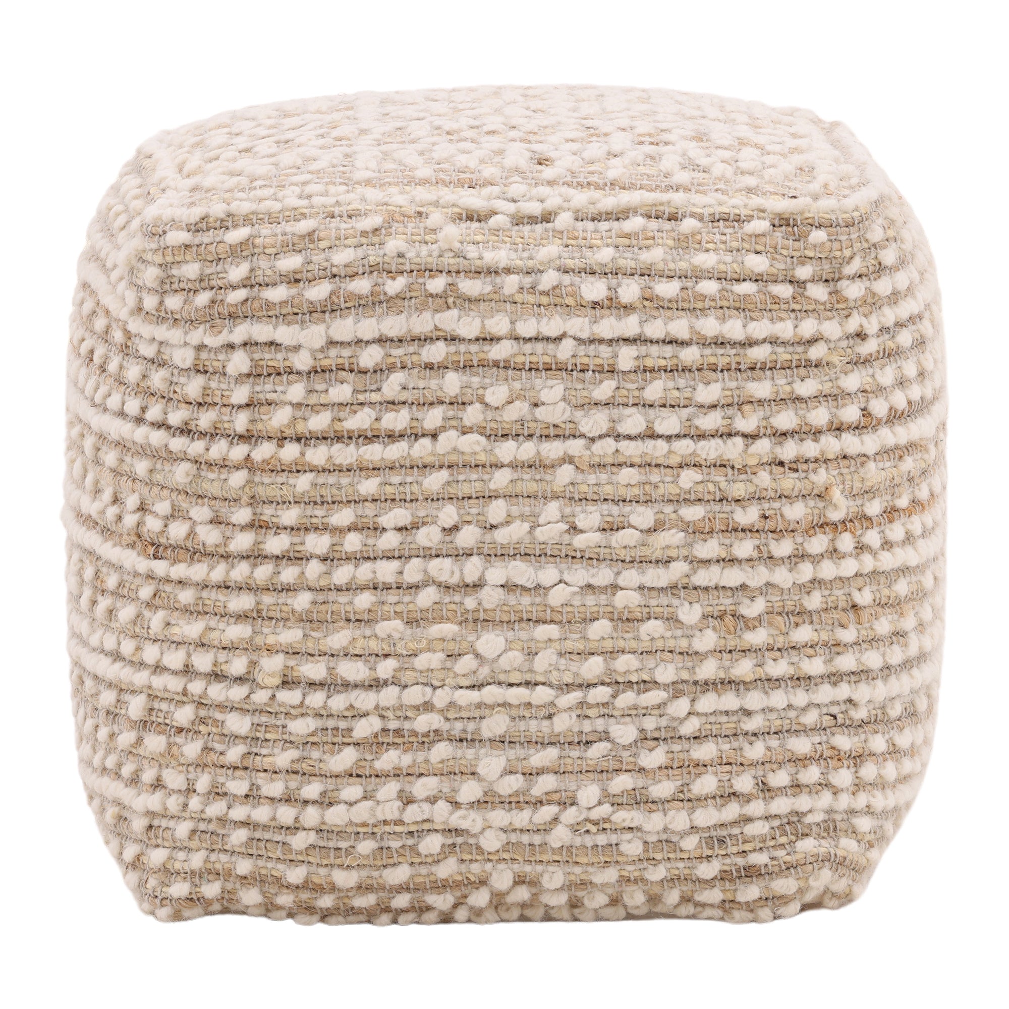 Ysella Wool & Jute Pouf