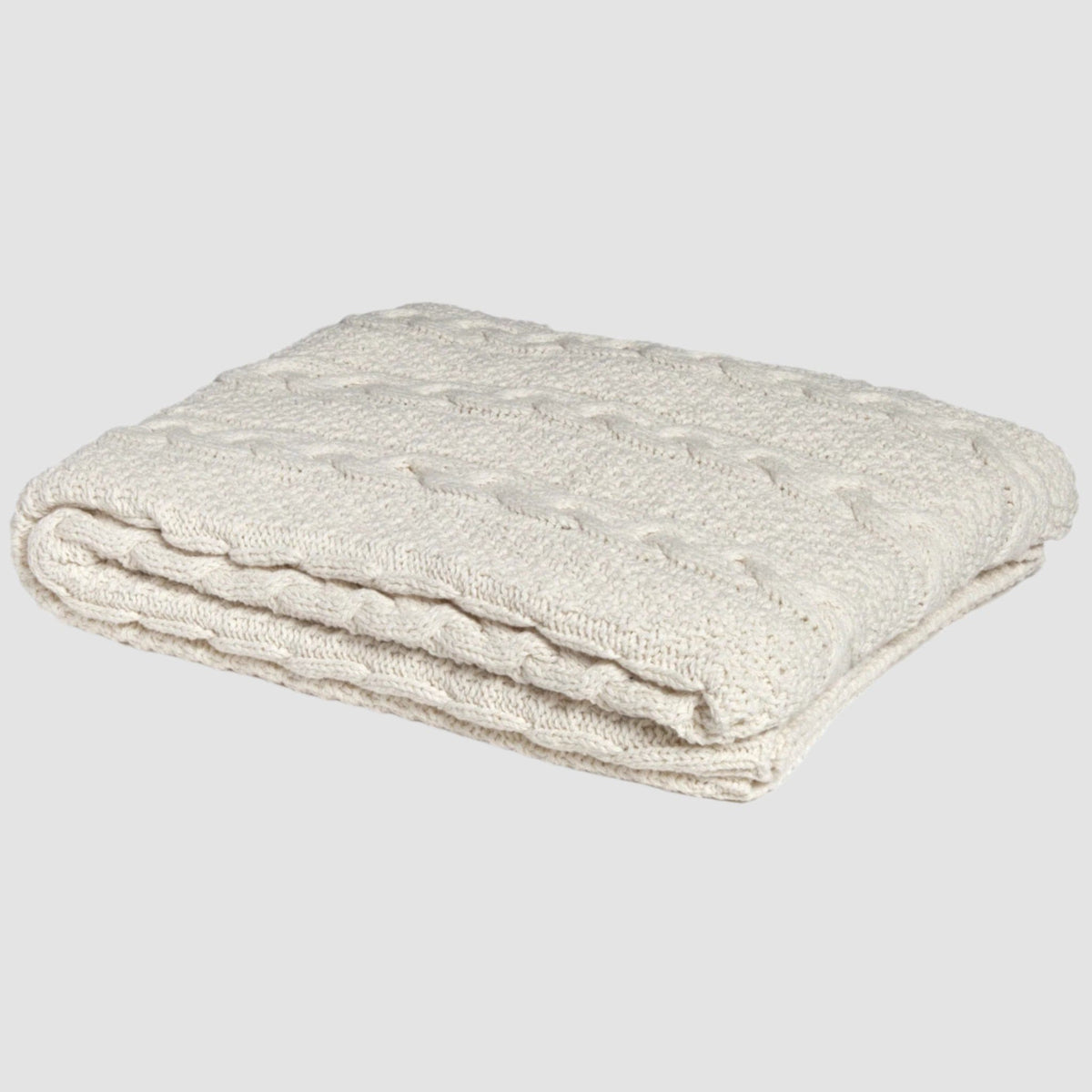 in2green Eco Throw Textured Sustainable Knit Throw Blanket - Chunky Cable 655646732312 BLCC7