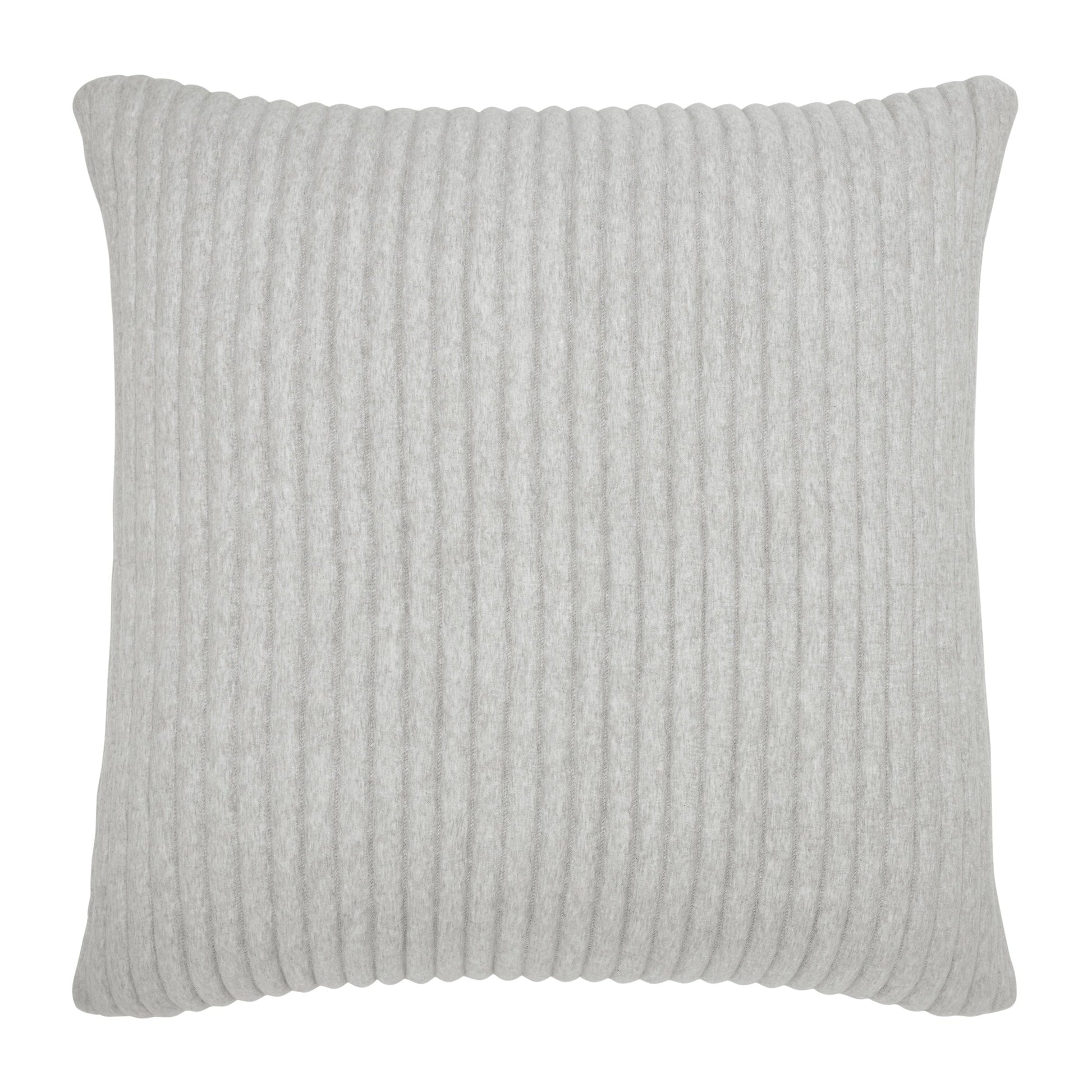 ES-375-2626_1|Soft light gray ribbed quilt. Cozy, textured bedding with a modern vertical channel pattern for a comfortable bedroom feel.