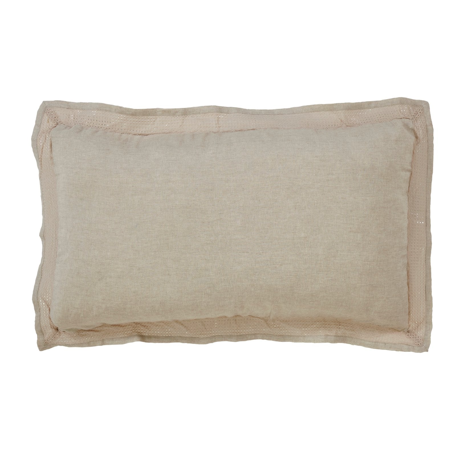 KS-021-2036_1|Beige linen duvet cover sham with elegant textured border, adding sophisticated comfort to your bedroom decor.