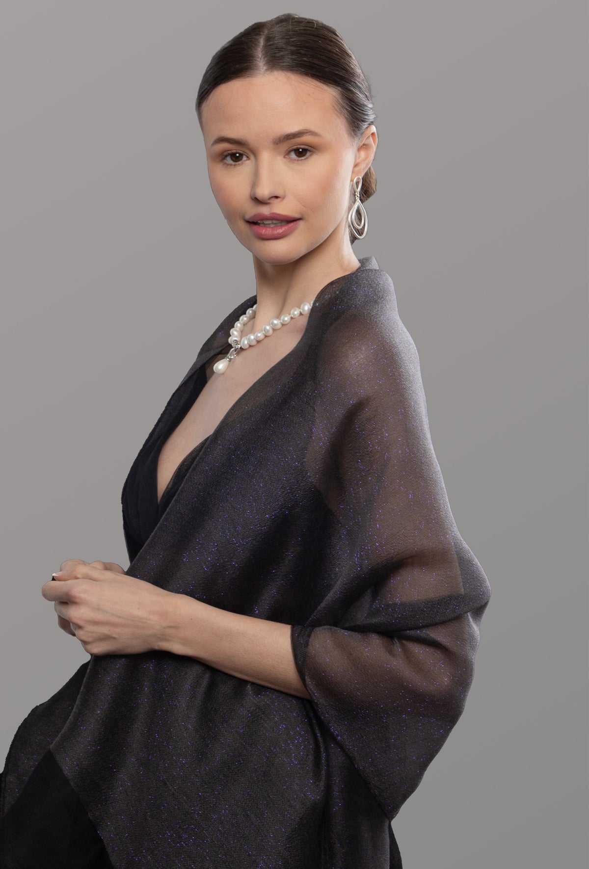 Sparkle Sheer Social Wrap - Silk