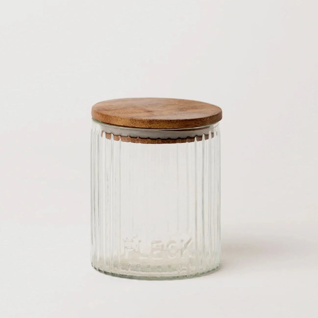 Fluted Glass Storage Jars - set of 3 - Thumbnail 4