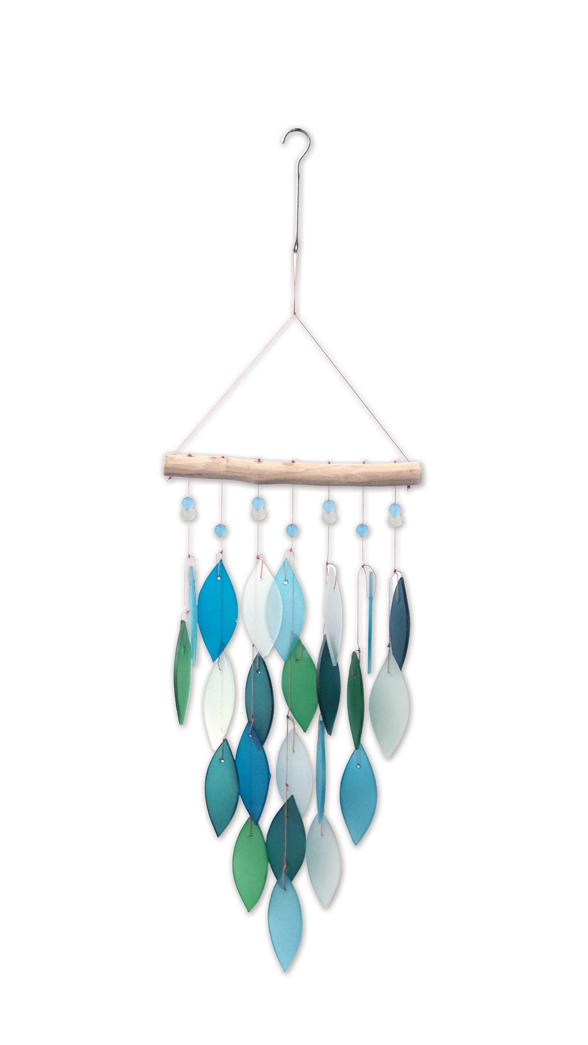 Diamond, Blue Lagoon Sea Glass Wind Chime