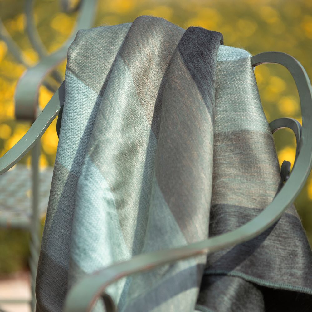 blue gray alpaca throw blanket