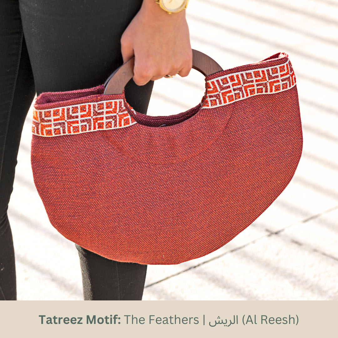 Half Moon Clutch - Red