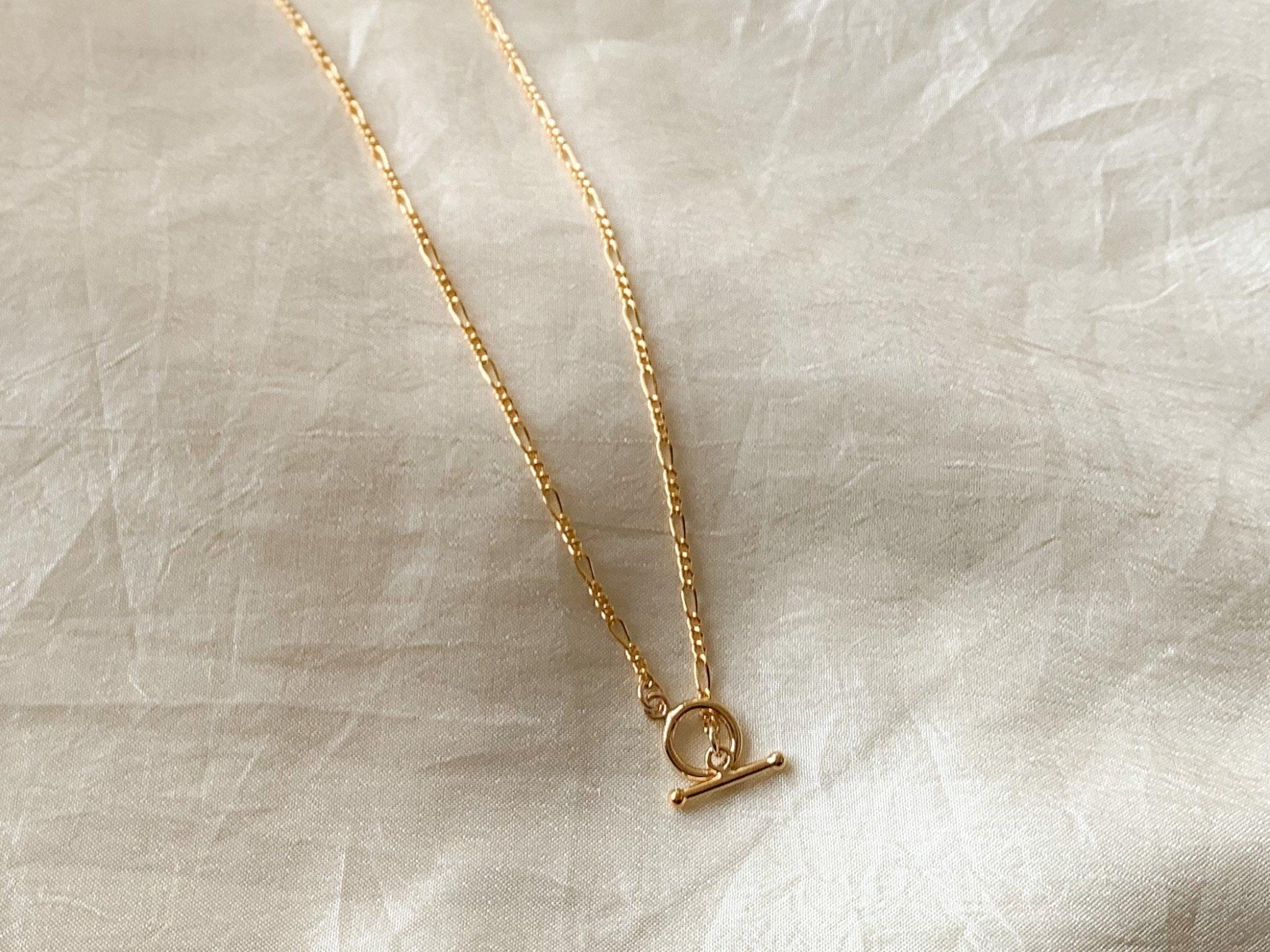 Figaro Chain Toggle Clasp Necklace - Dea Dia