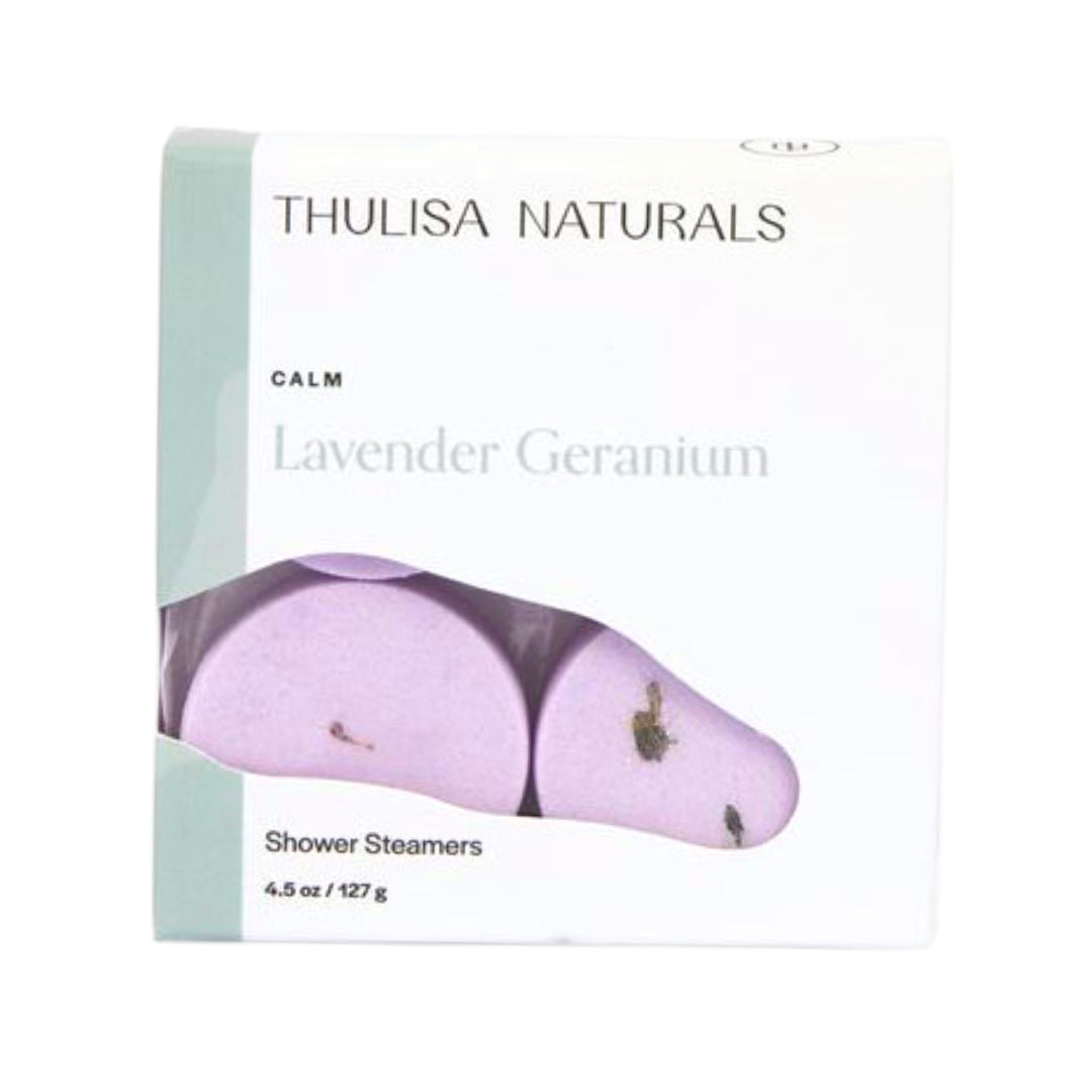 Calm Lavender Geranium Shower Steamers - ThulisaNaturals