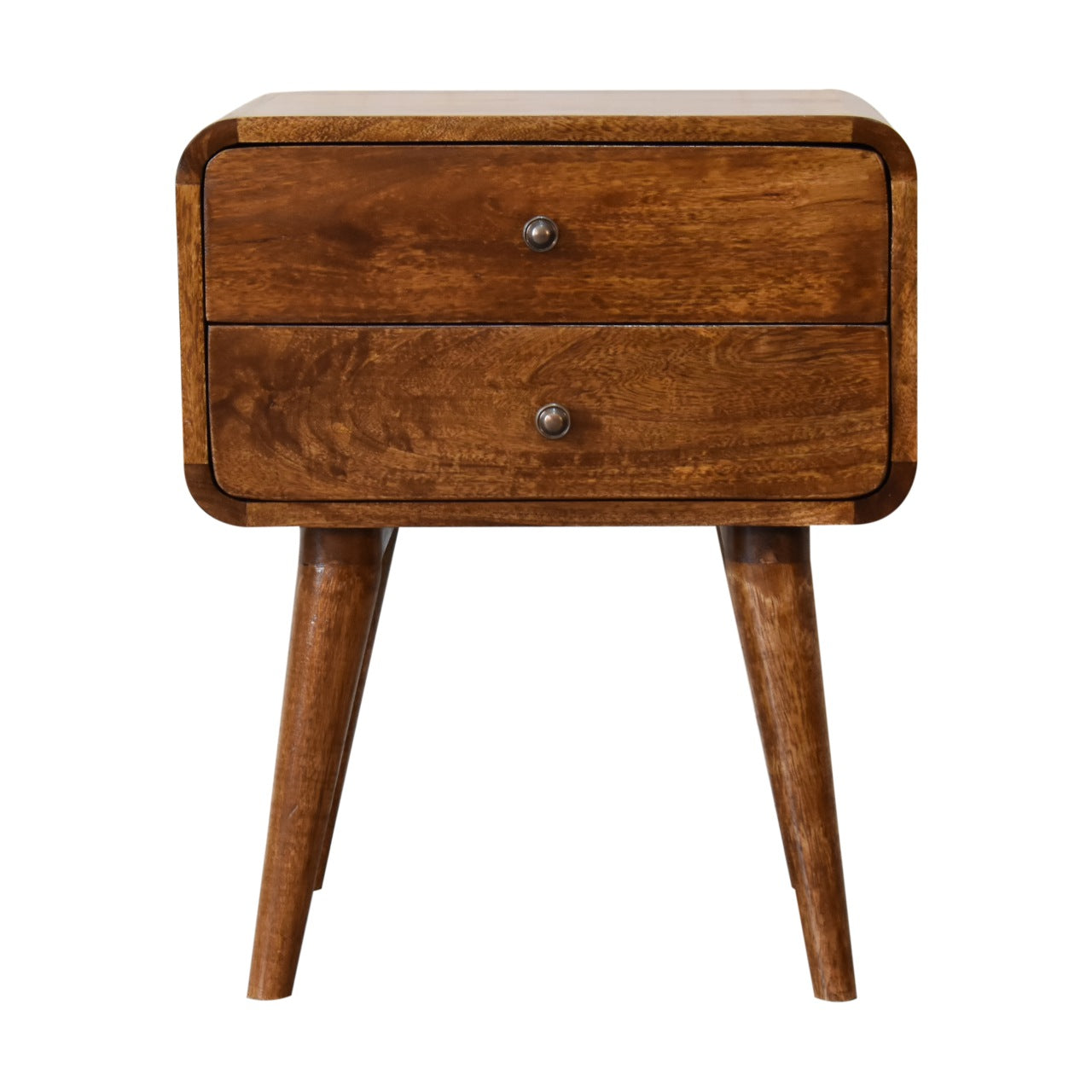 Solid Wood Curved Nightstand