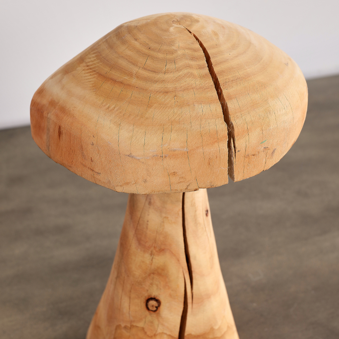 Blue Gum wood Eucalyptus Mushroom Sculpture