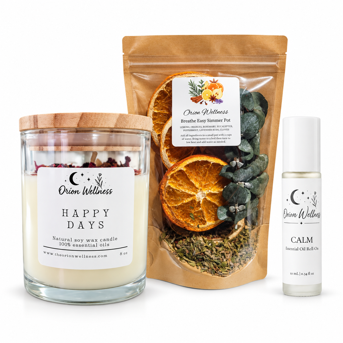Happy Home Gift Set by Orion Wellness on a white background