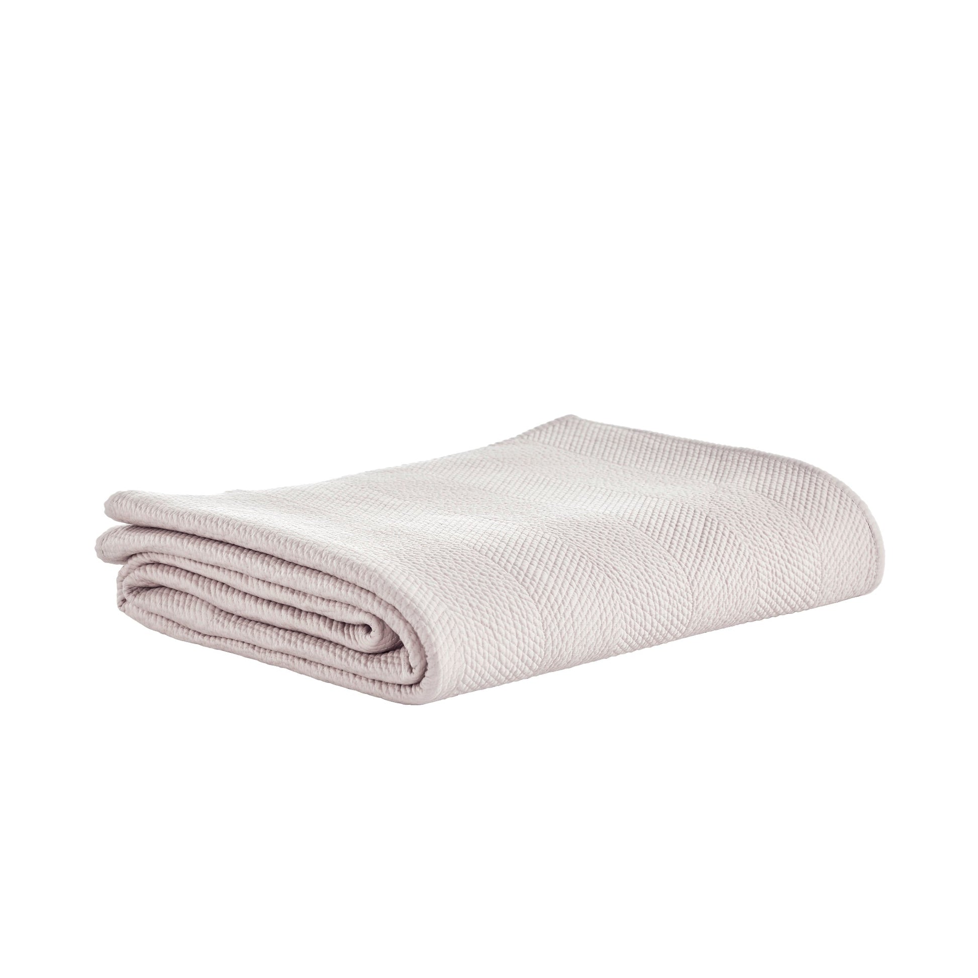 CL-171-11096-LOT1A_5|Folded light beige herringbone textured coverlet, a versatile and soft bedding layer for contemporary homes.