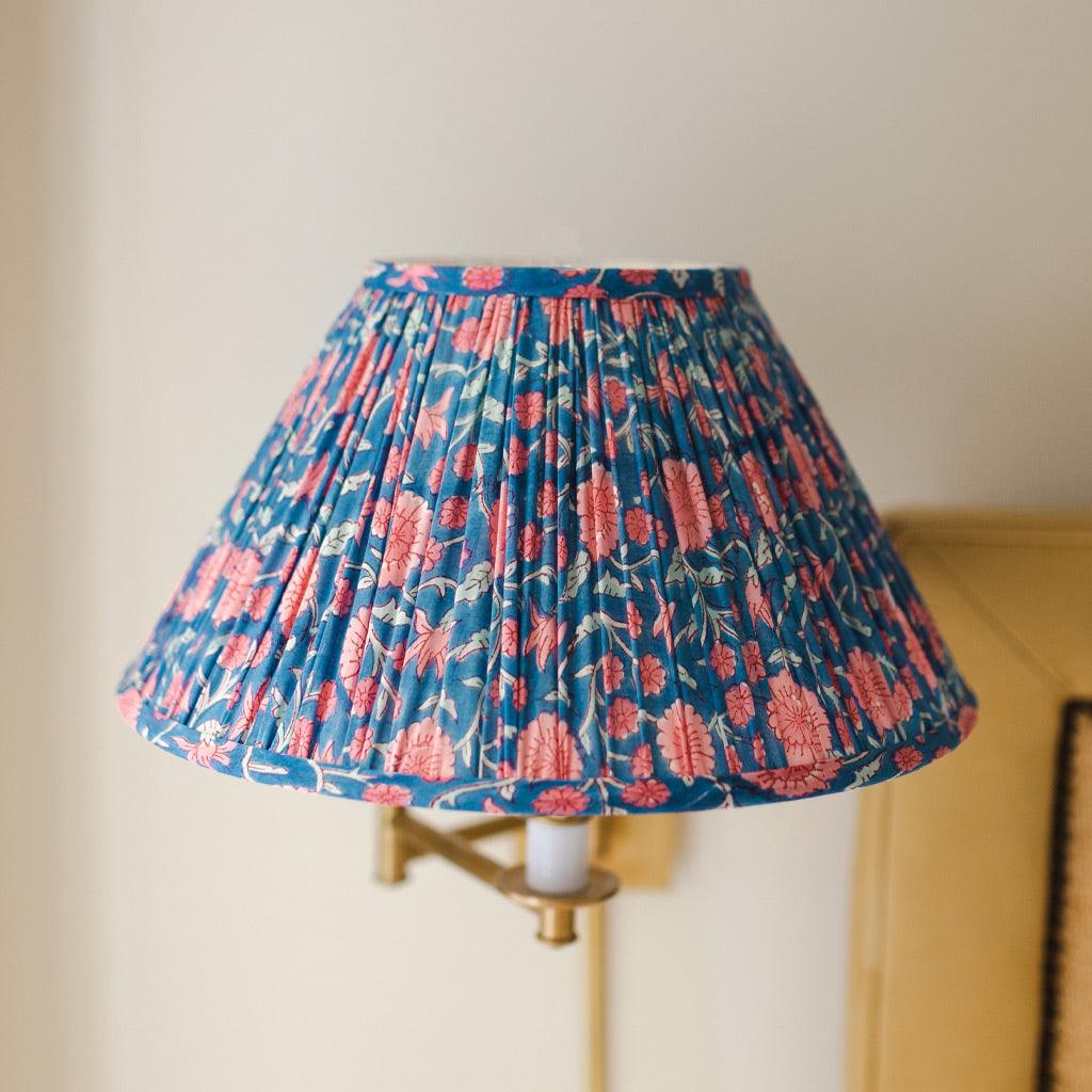 Pleated Lampshade in Ella Print - Sophie Williamson Design