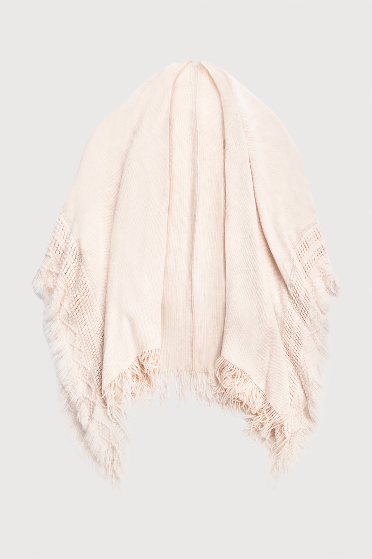 Fringed Trim Kimono Ivory