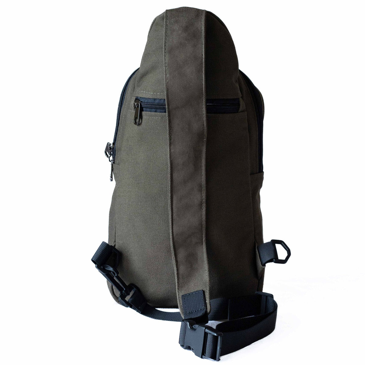 Umoja green canvas handmade crossbody sling bag #color_green
