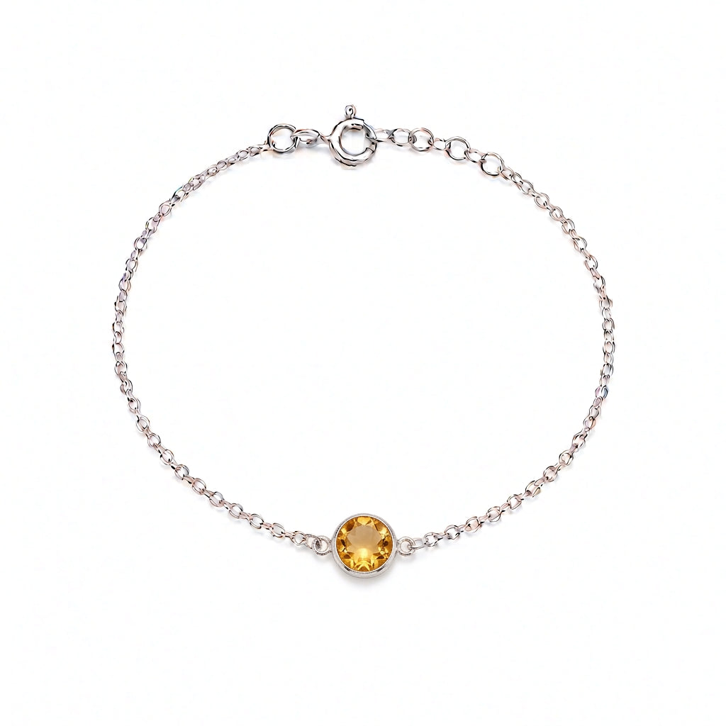 Citrine_birthstone_single_stone_bracelet_November