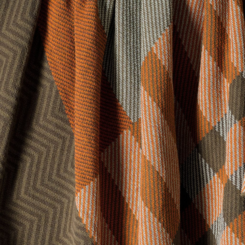 in2green Eco Throw Cotton Sustainable Knit Plaid Solid Throw Blanket - Patchwork Herringbone