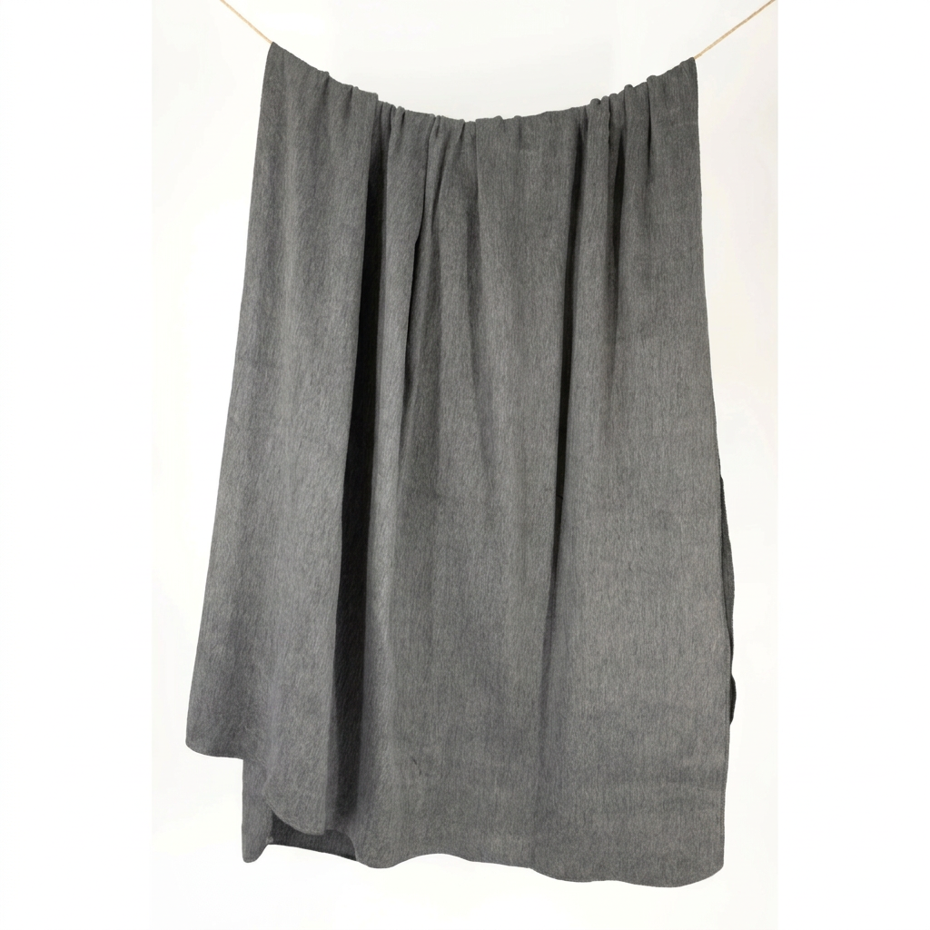 Storm Gray reversible handwoven alpaca throw blanket, Kani Collection, made in Ecuador