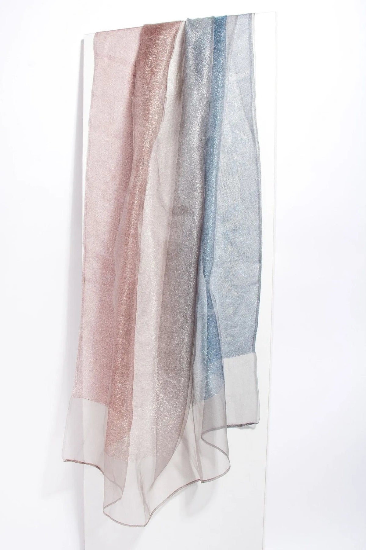 Silk Glitter Ombre Scarf - Blue