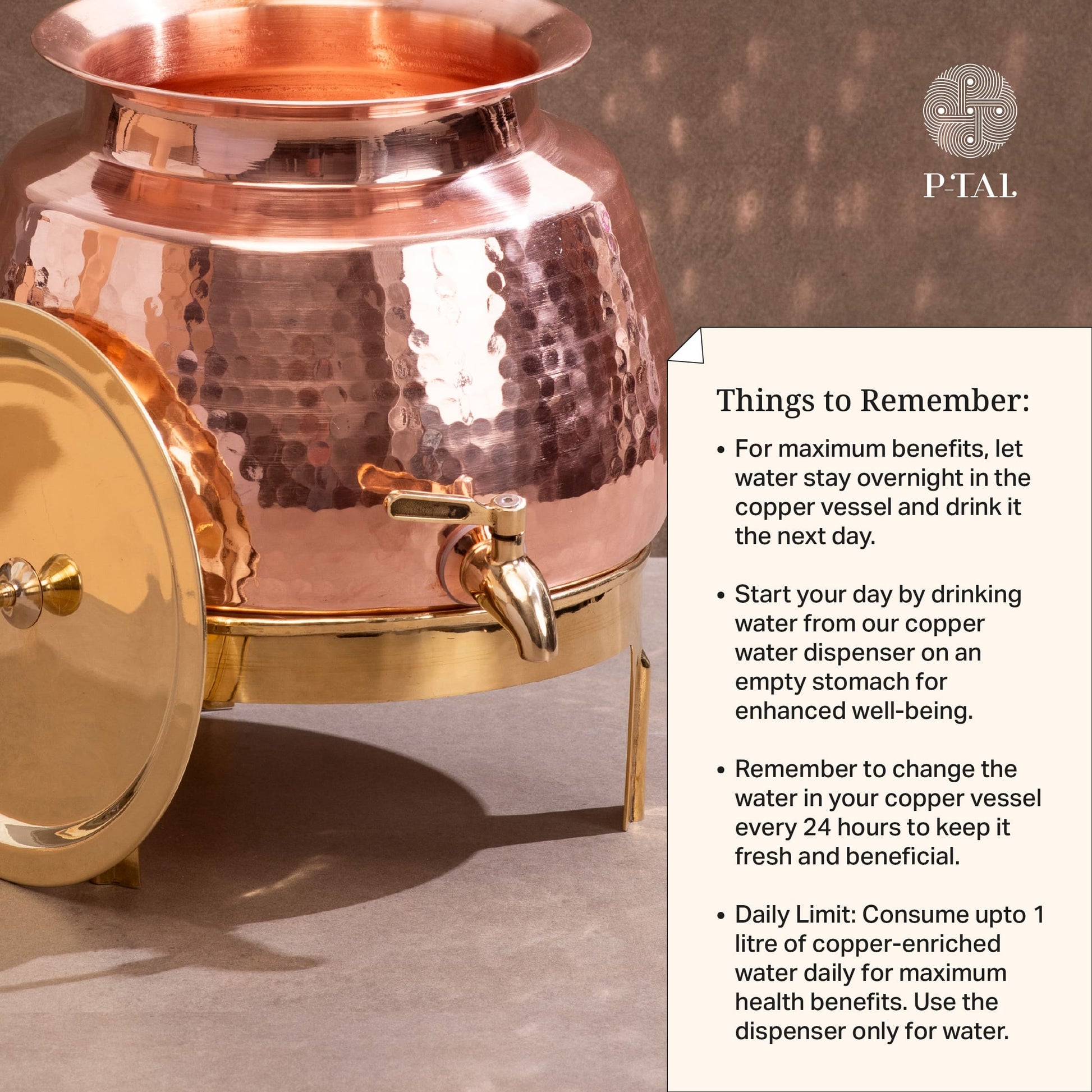 Copper Water Dispenser P-TAL