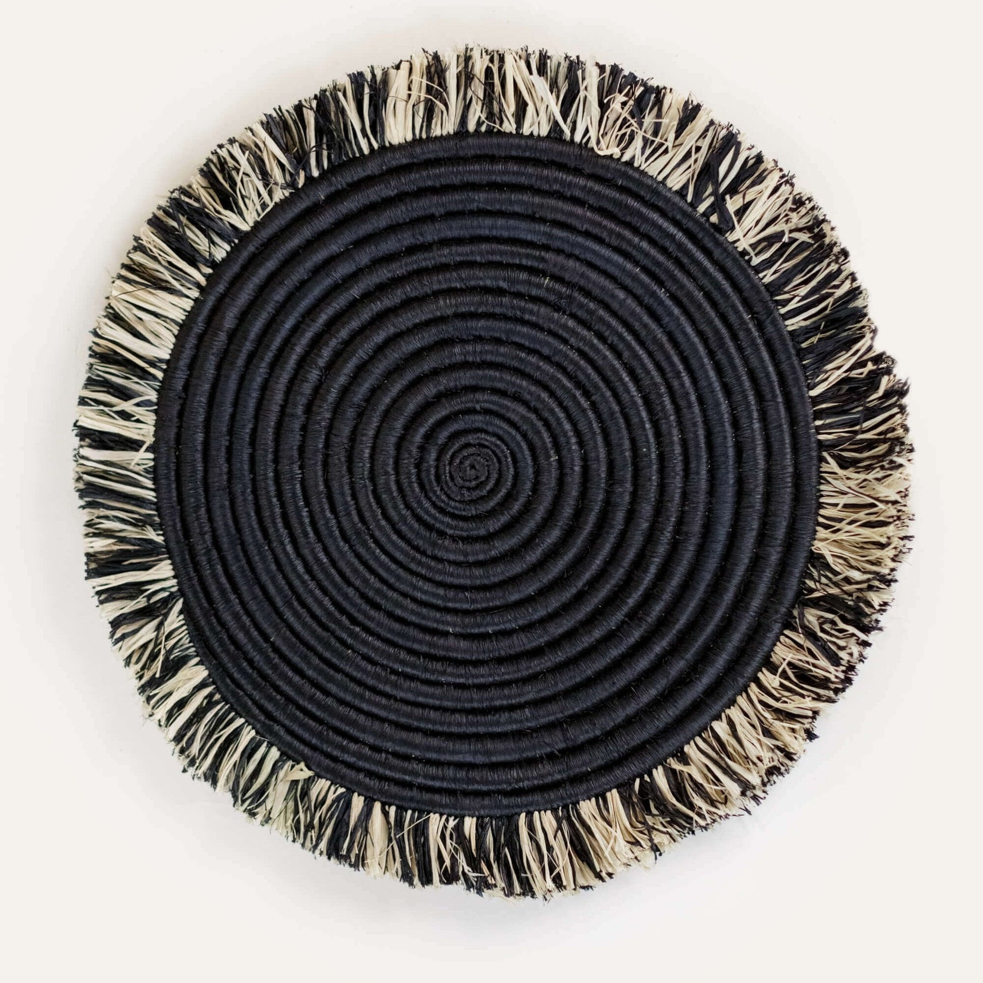 Natural Raffia Fringe Placemat