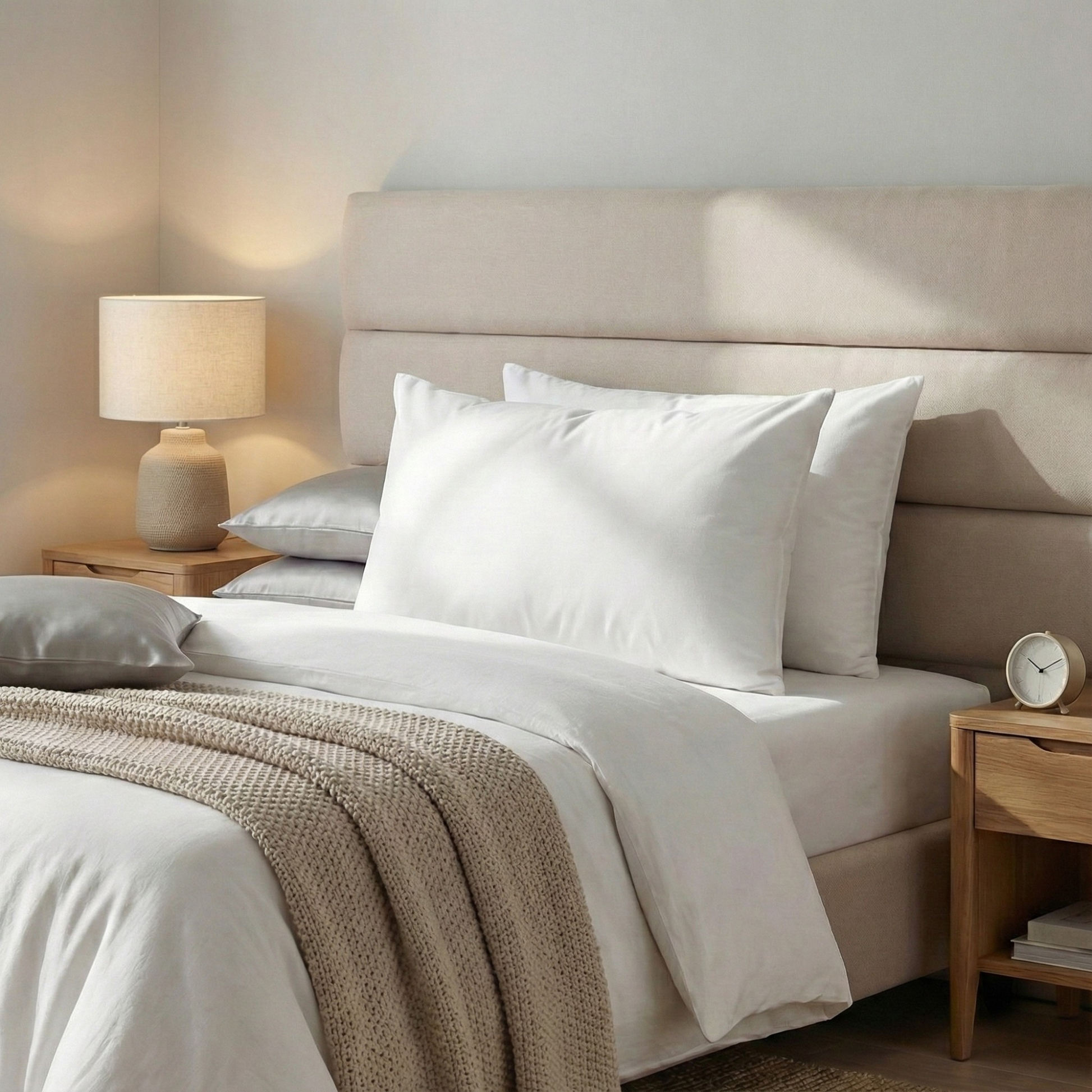 PI-2514-2036-5_1|Large white rectangular king size pillow inserts, offering plush, supportive comfort for luxurious bedding and sleep.