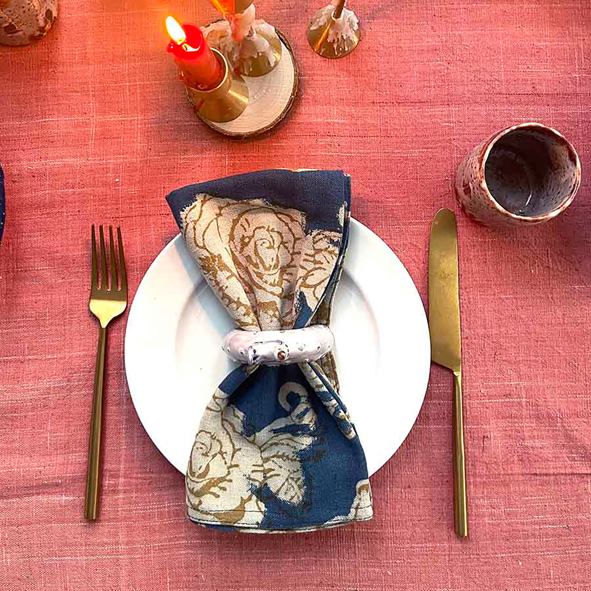 Organic Cotton Napkins (Set of 4) - Rose Gold