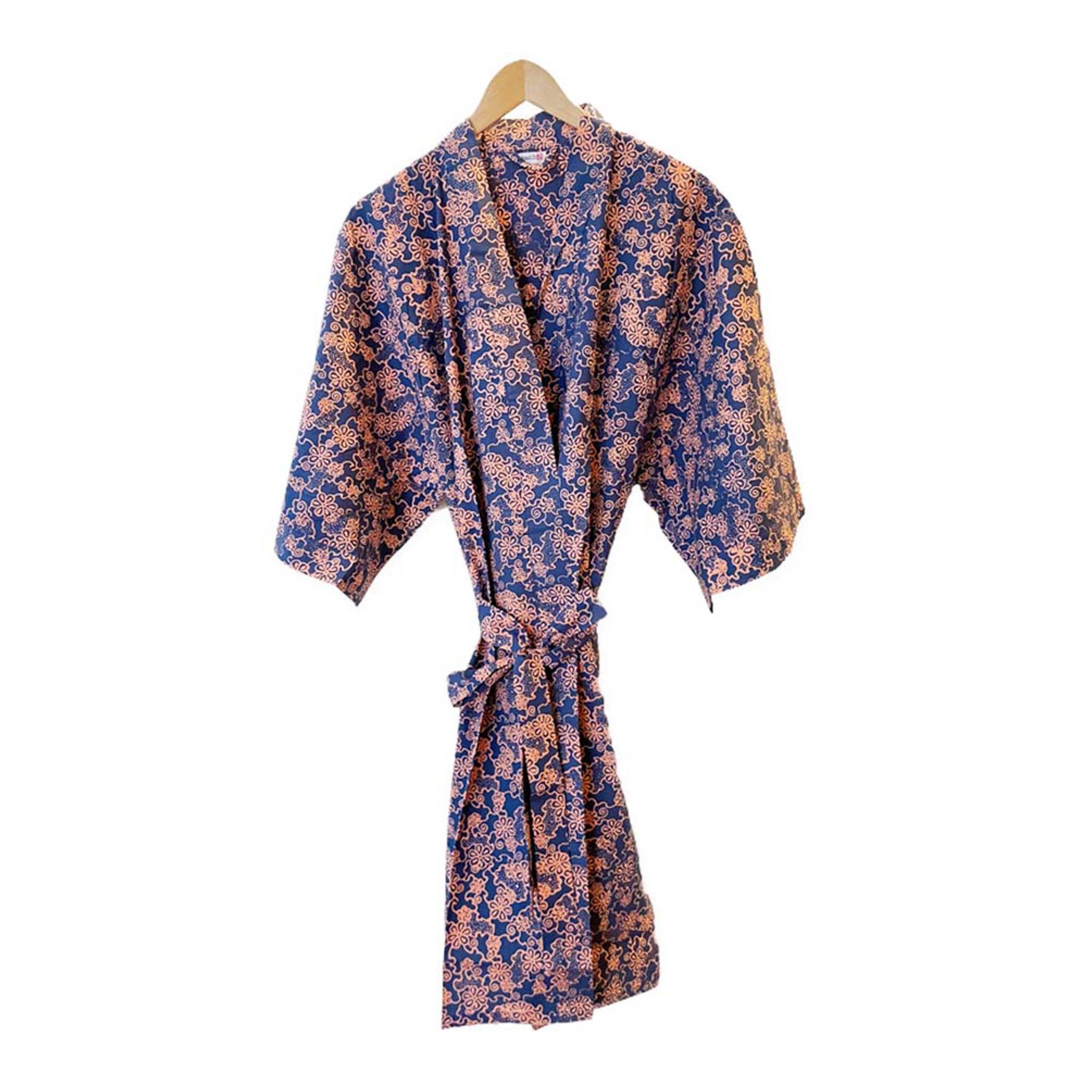Handmade Batik Robe - Pink & Blue