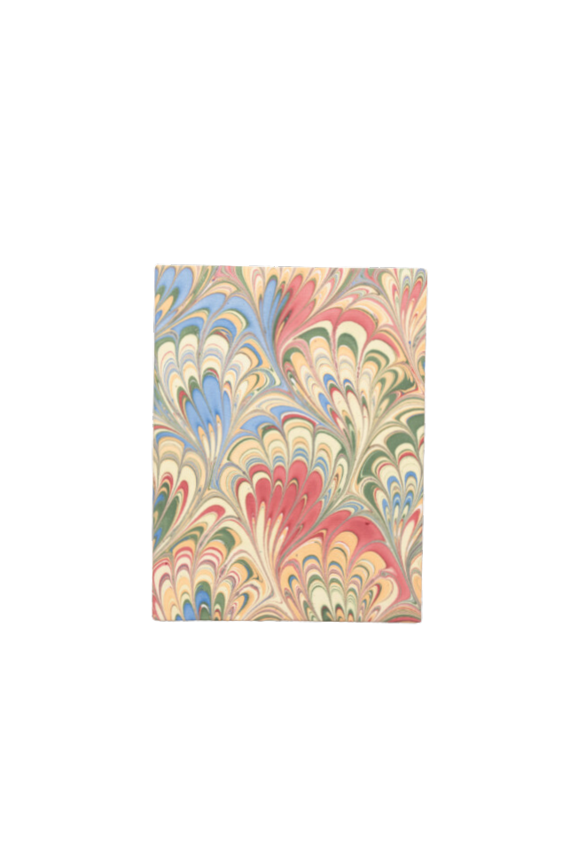 Multicolor hand-marbled 4x6 folding book from Inner Child